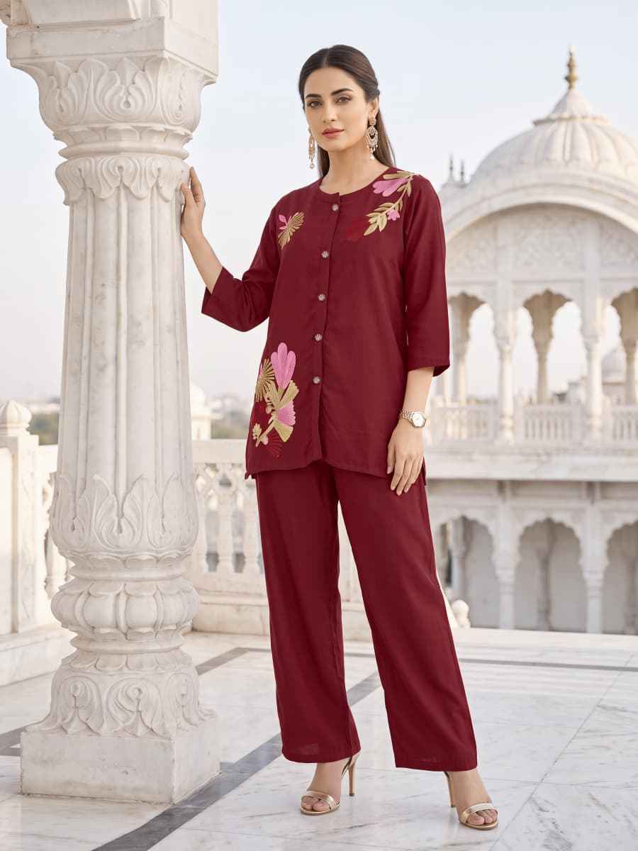 Ossm Pihu Mul Chanderi Co Ord Set 6 pcs Catalogue