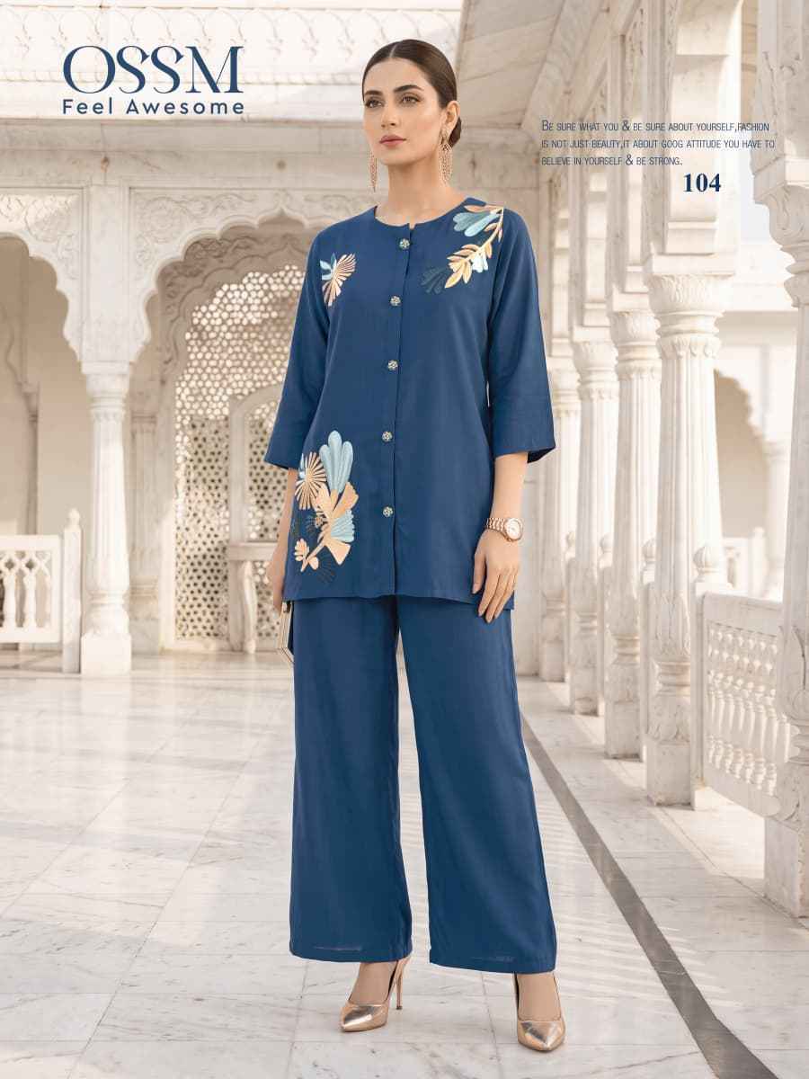 Ossm Pihu Mul Chanderi Co Ord Set 6 pcs Catalogue