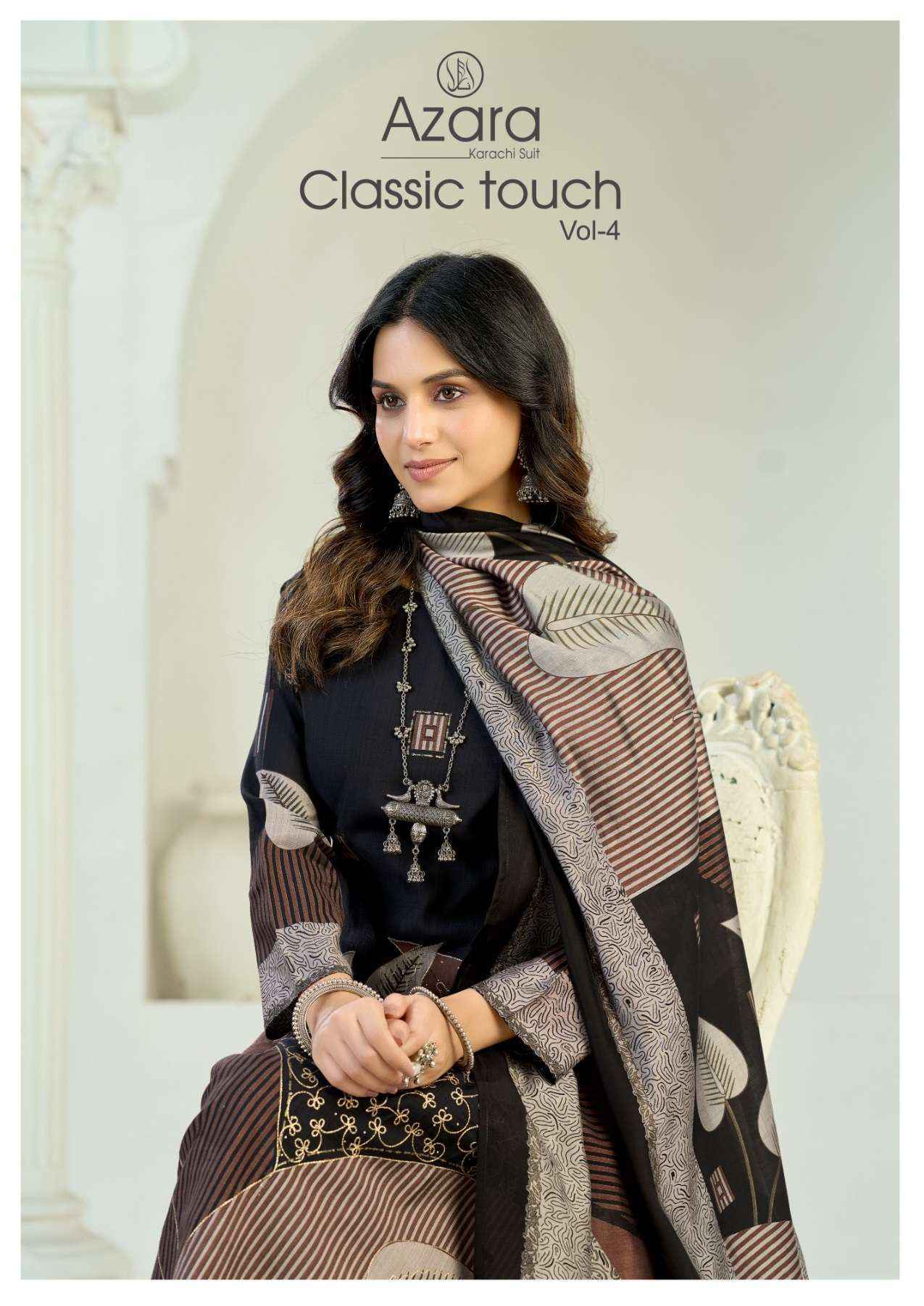 Radhika Fashion Azara Classic Touch Vol 4 Viscose Dress Material 4 pcs Catalogue