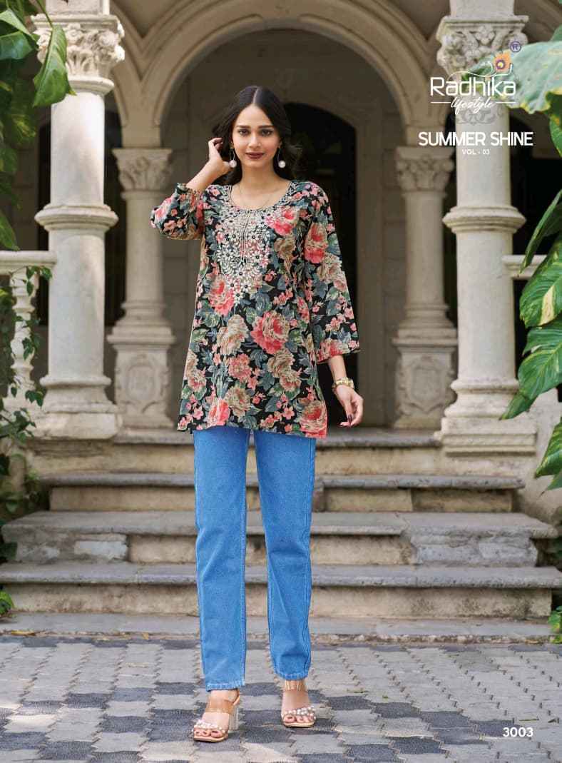 Radhika Lifestyle Summer Shine Vol 3 Cotton Kurti 8 pcs Catalogue