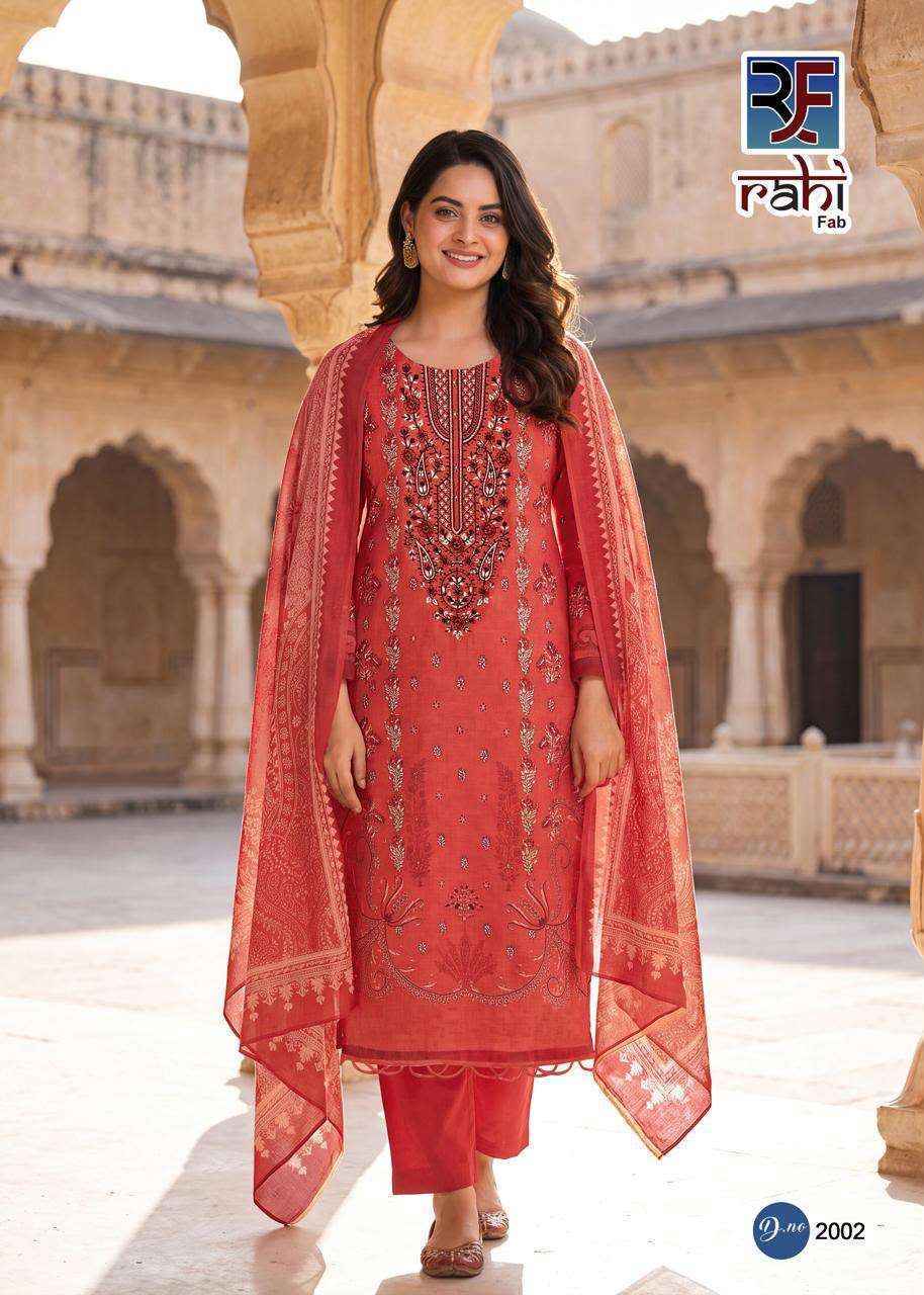 Rahi Fab Red Orchid Vol 2 Cotton Dress Material 8 pcs Catalogue
