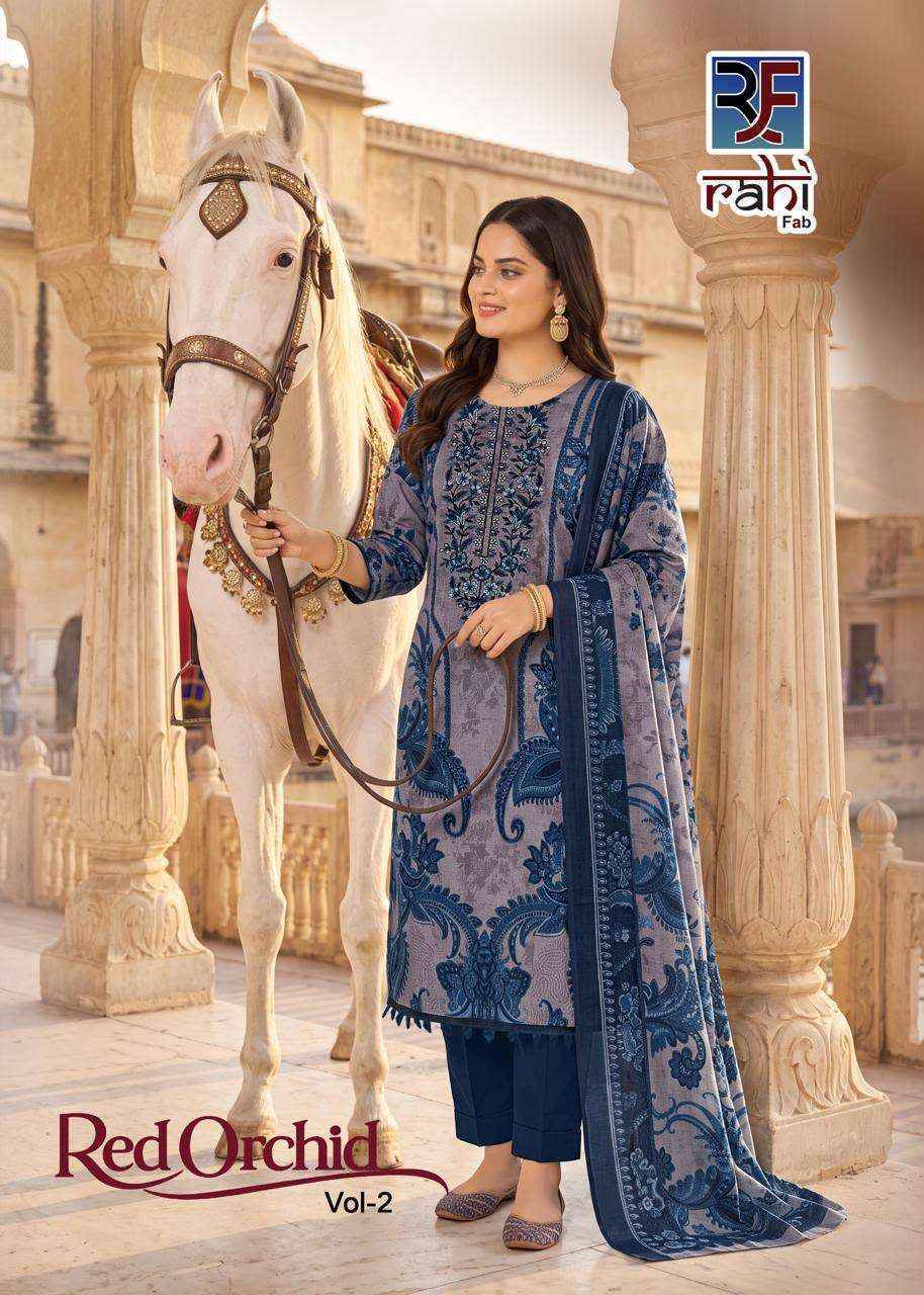 Rahi Fab Red Orchid Vol 2 Cotton Dress Material 8 pcs Catalogue
