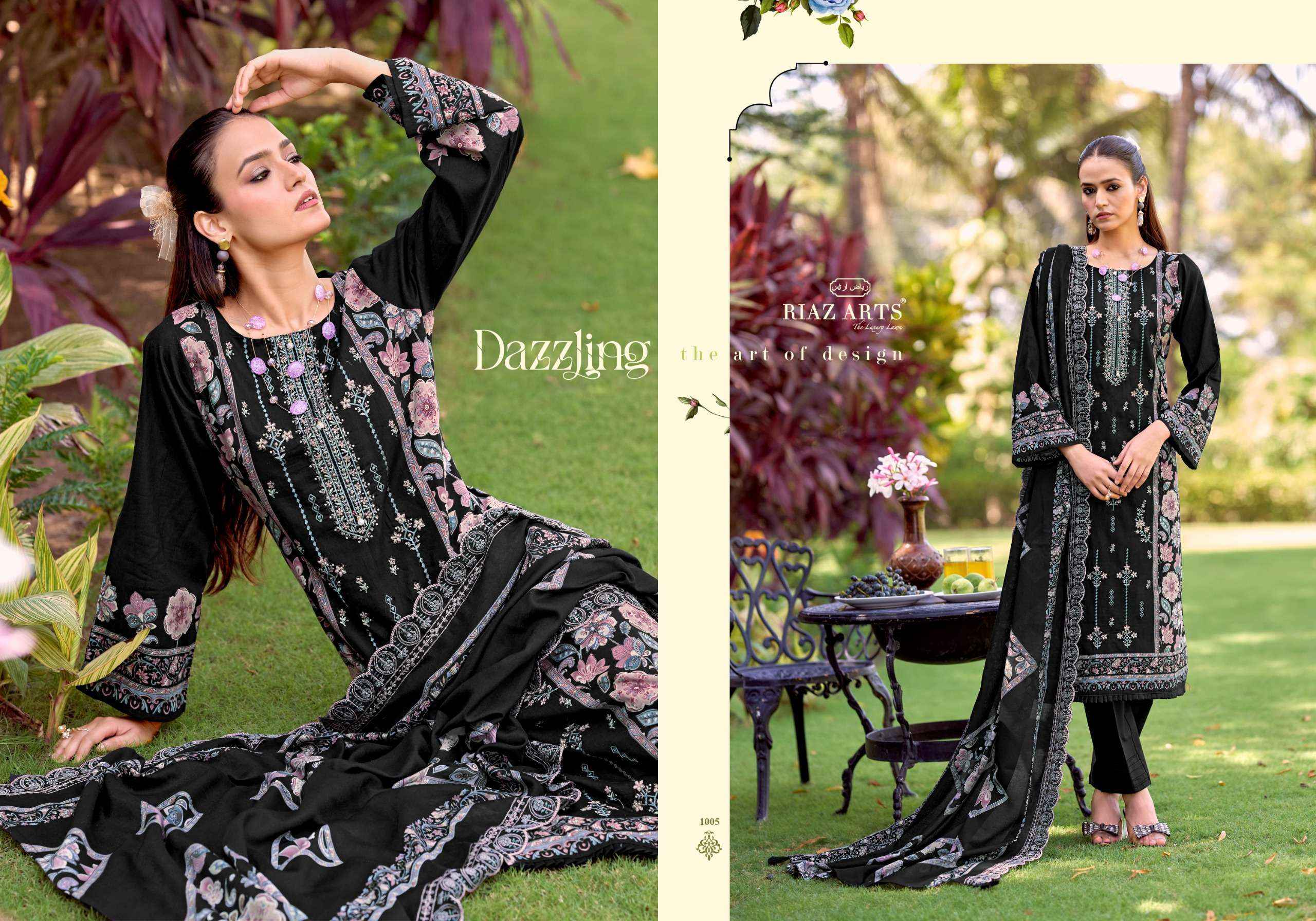 Riaz Arts Bin Saeed Vol 18 Lawn Cotton Dress Material 6 pcs Catalogue