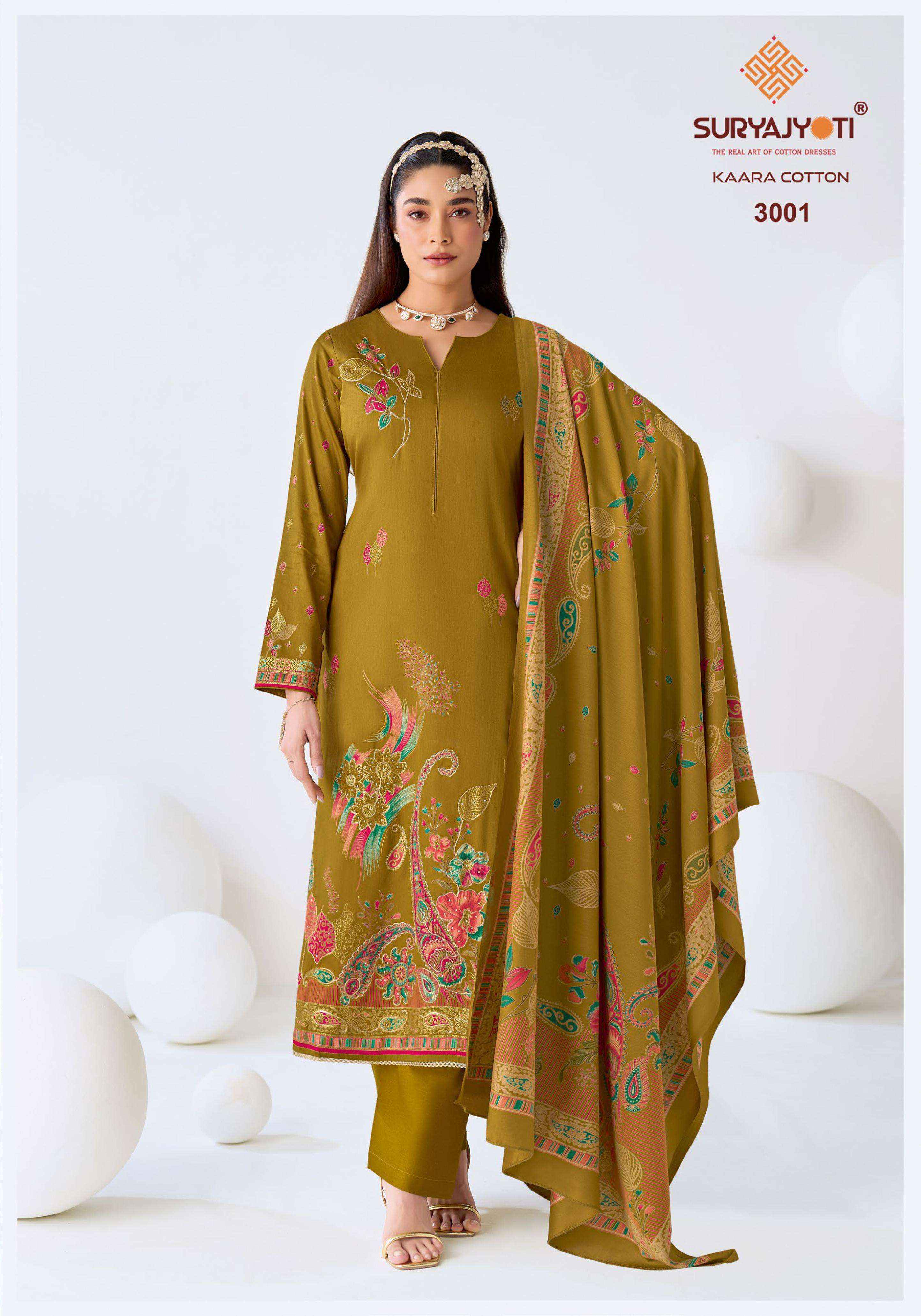 Suryajyoti Kaara Cotton Vol 3 Cotton Dress 6 pcs Catalogue