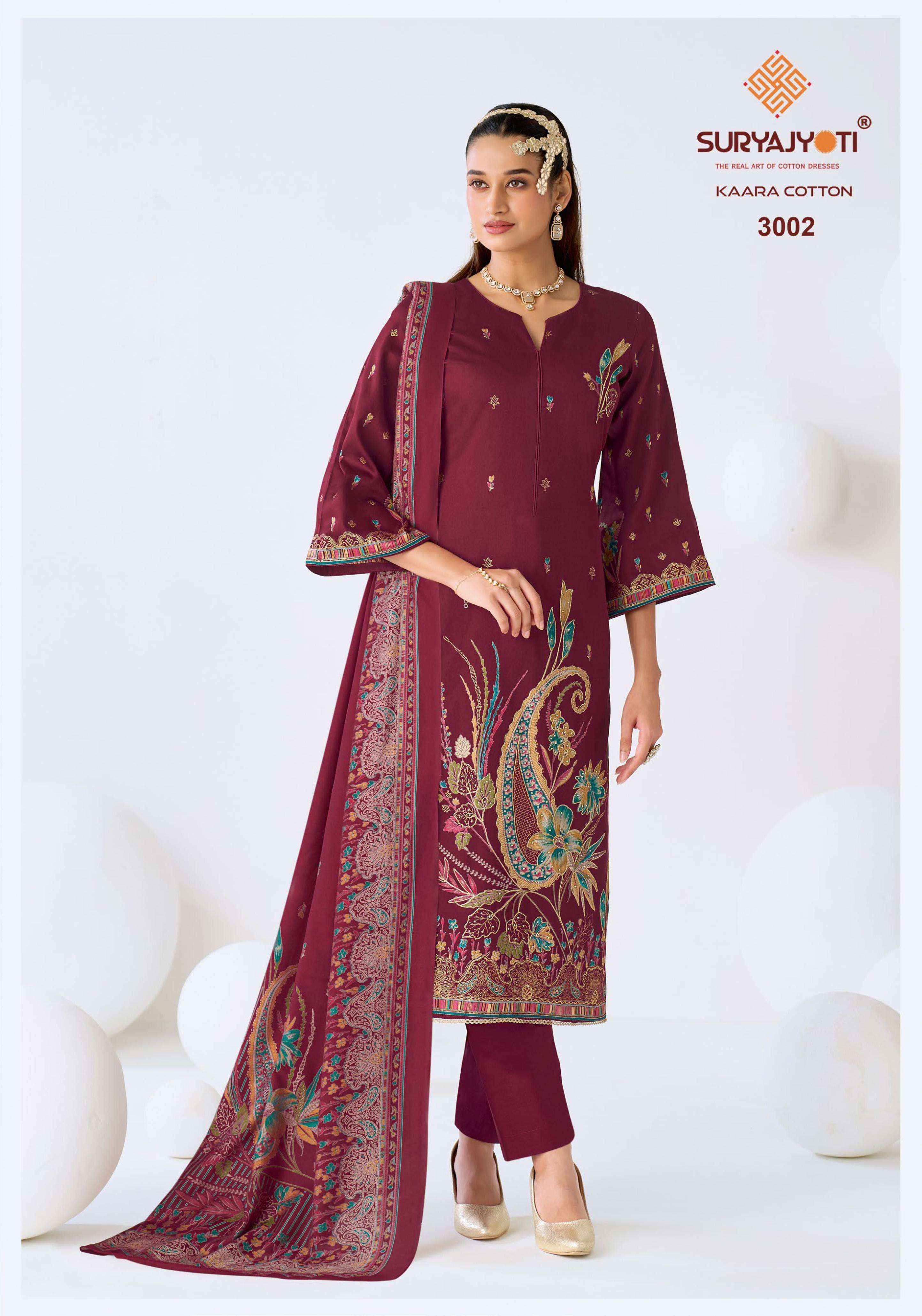 Suryajyoti Kaara Cotton Vol 3 Cotton Dress 6 pcs Catalogue