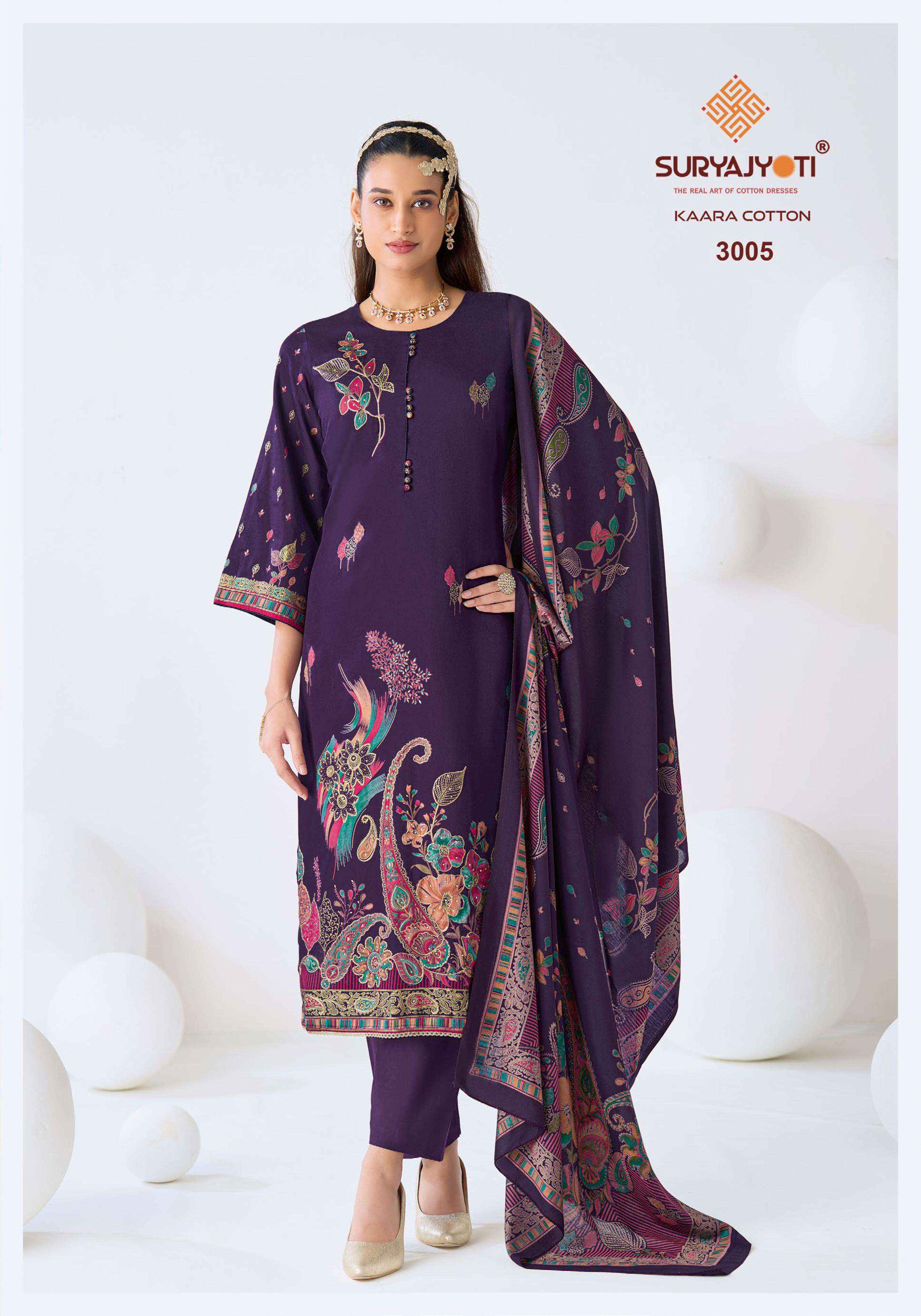 Suryajyoti Kaara Cotton Vol 3 Cotton Dress 6 pcs Catalogue