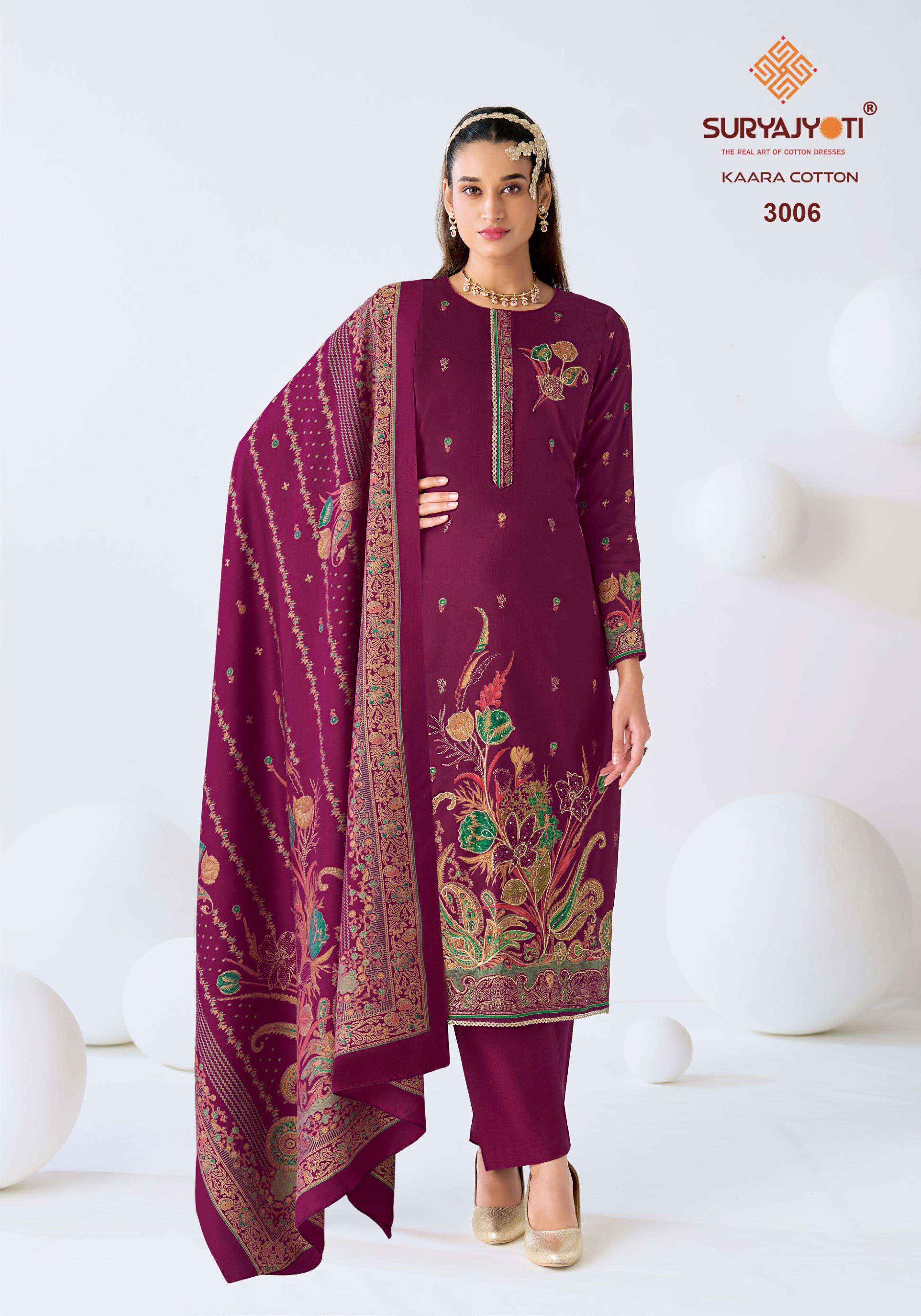 Suryajyoti Kaara Cotton Vol 3 Cotton Dress 6 pcs Catalogue