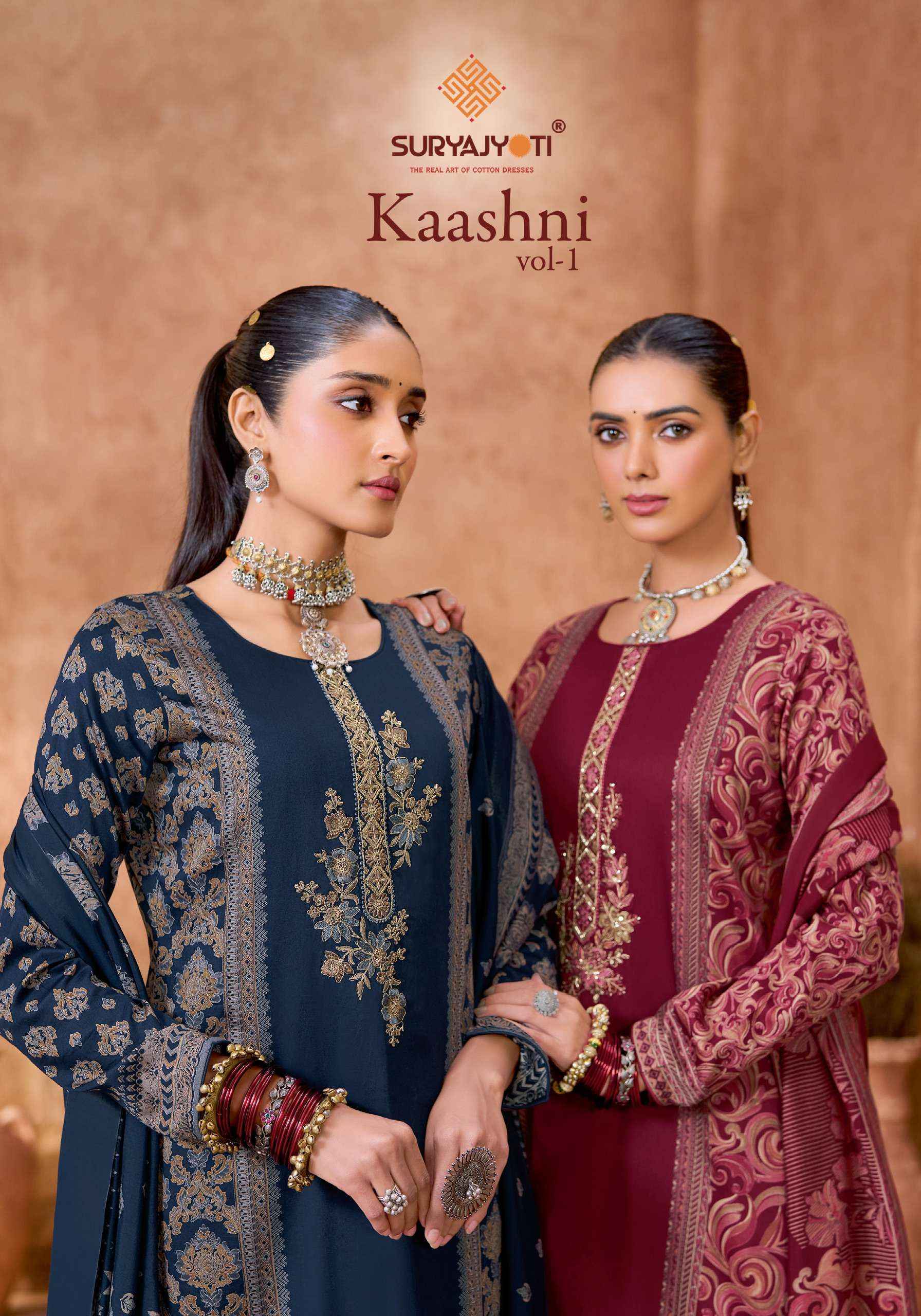 Suryajyoti Kaashni Vol 1 Jam Satin Dress Material 6 pcs Catalogue
