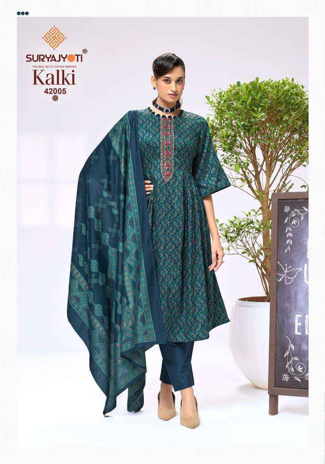 Suryajyoti Kalki Vol 42 Jam Satin Dress Material 8 Pcs Catalouge