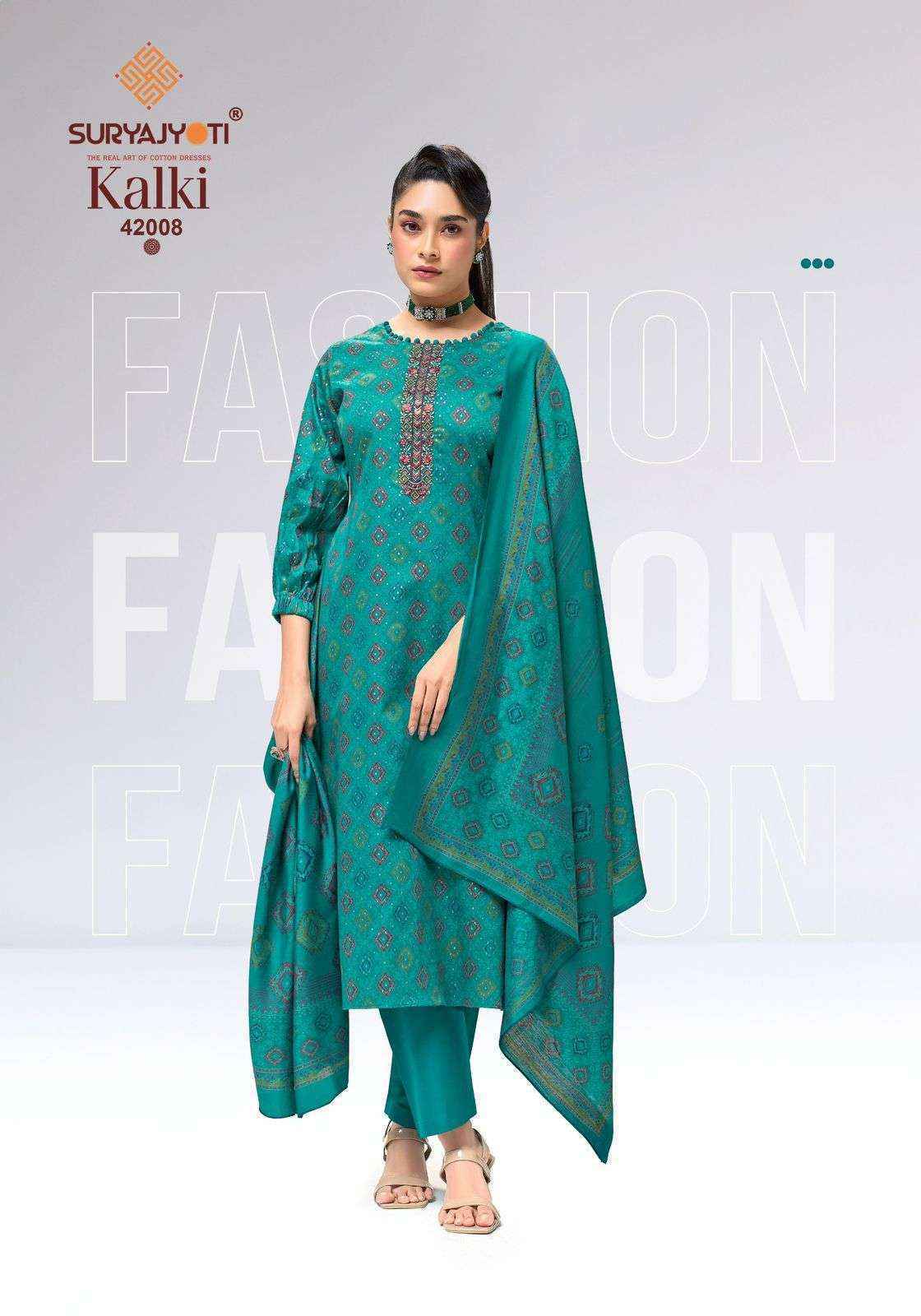 Suryajyoti Kalki Vol 42 Jam Satin Dress Material 8 Pcs Catalouge