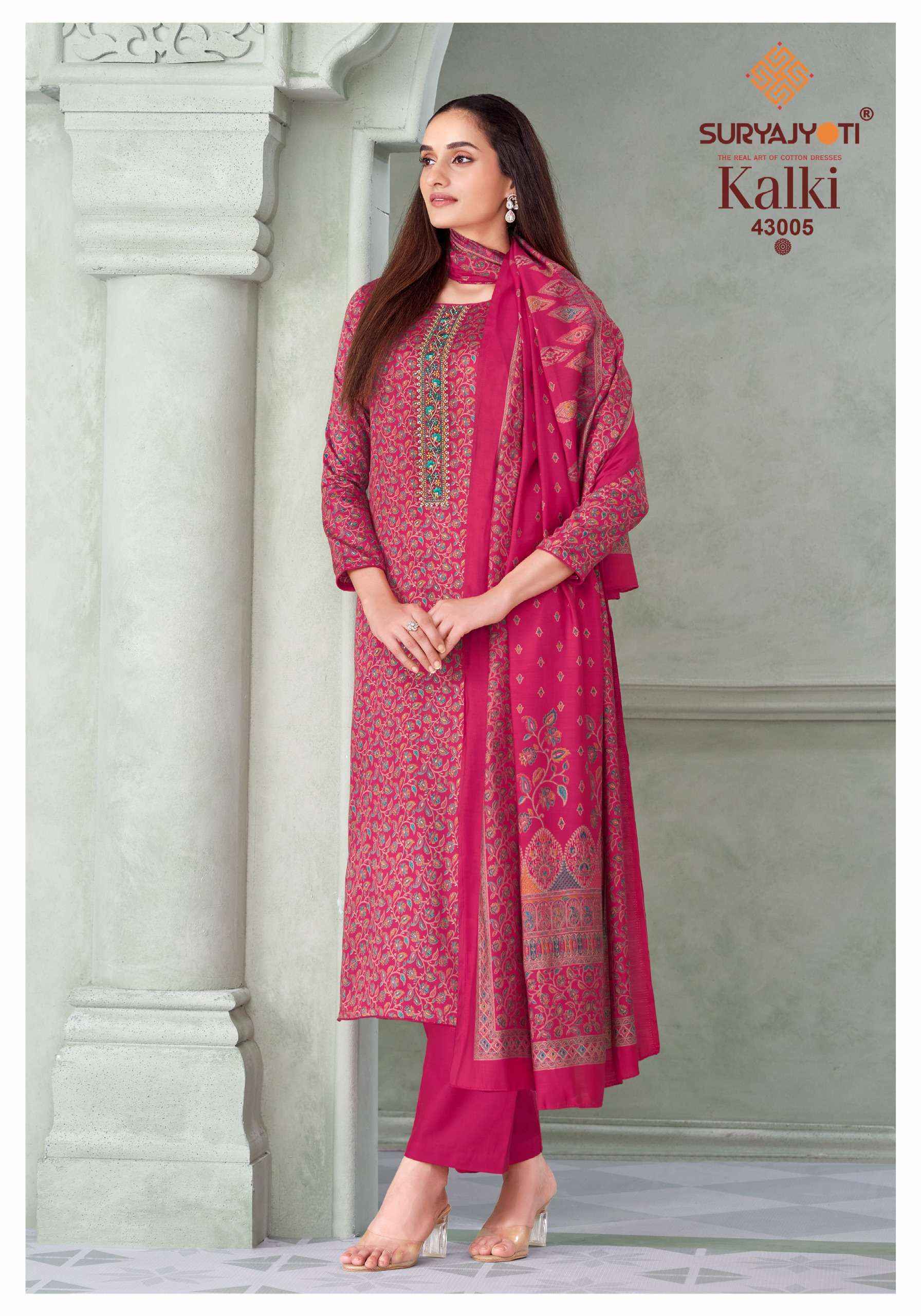 Suryajyoti Kalki Vol 43 Jam Satin Dress Material 8 Pcs Catalouge