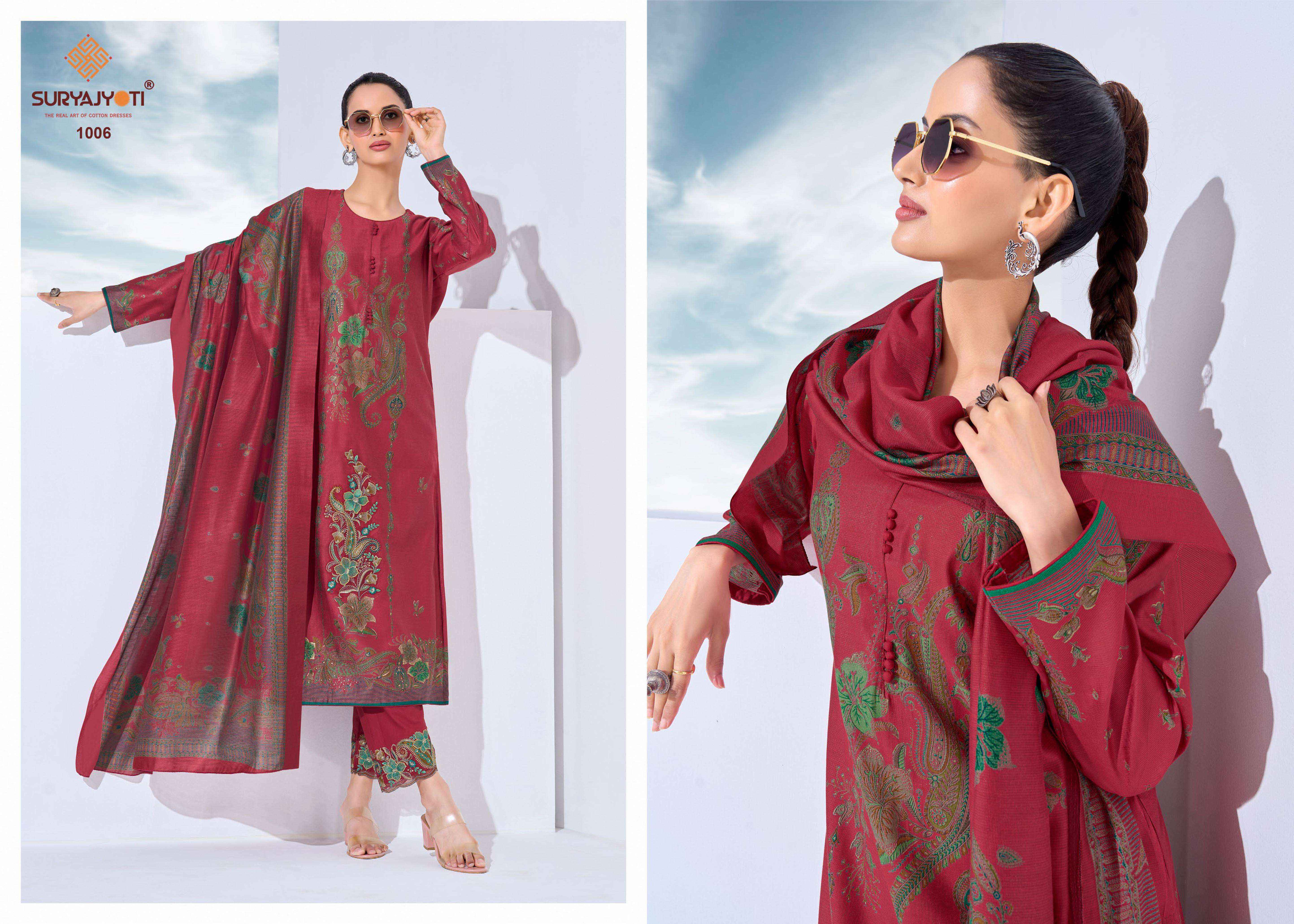 Suryajyoti Kashi Vol 1 Modal Dress Material 6 Pcs Catalouge