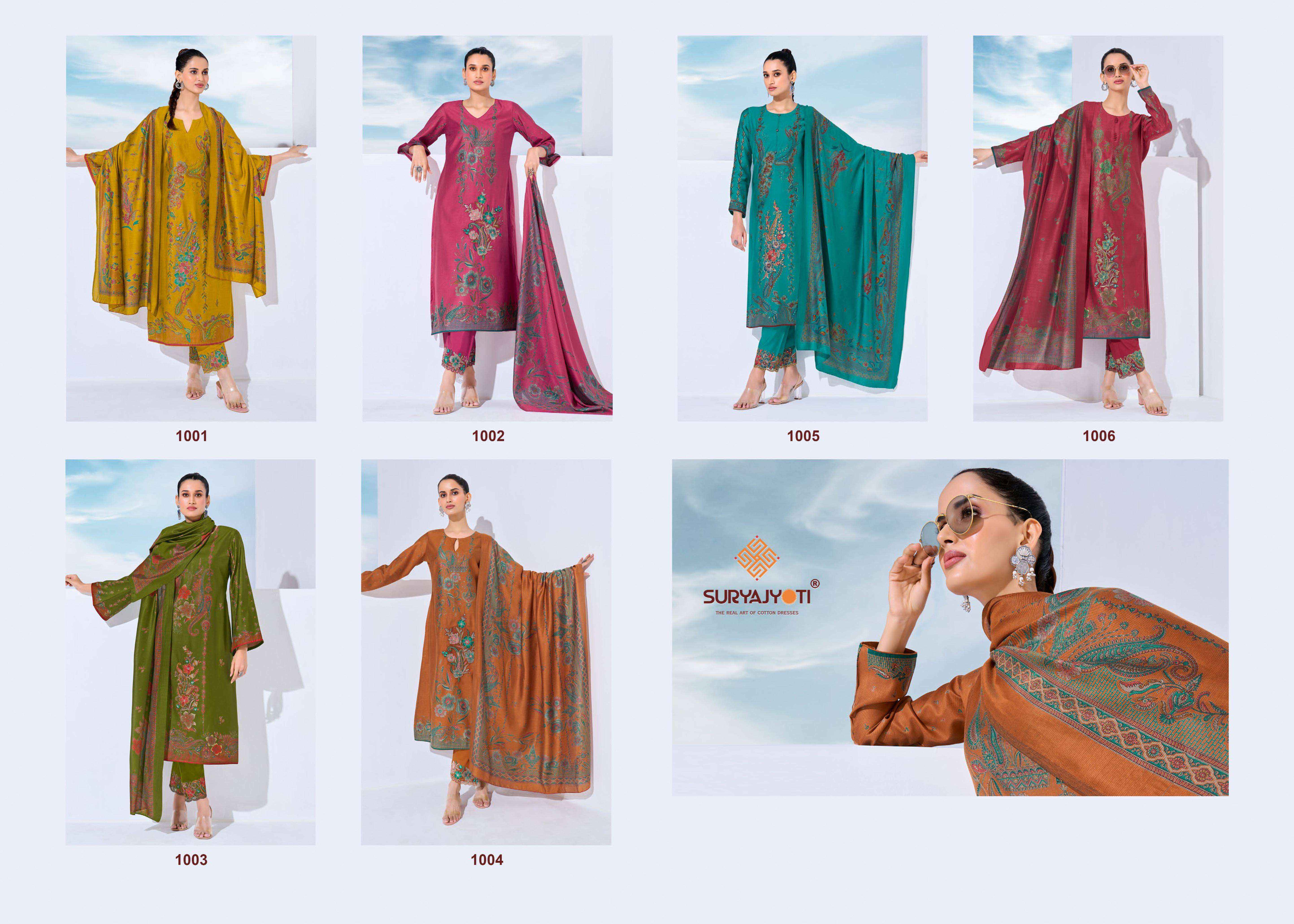 Suryajyoti Kashi Vol 1 Modal Dress Material 6 Pcs Catalouge