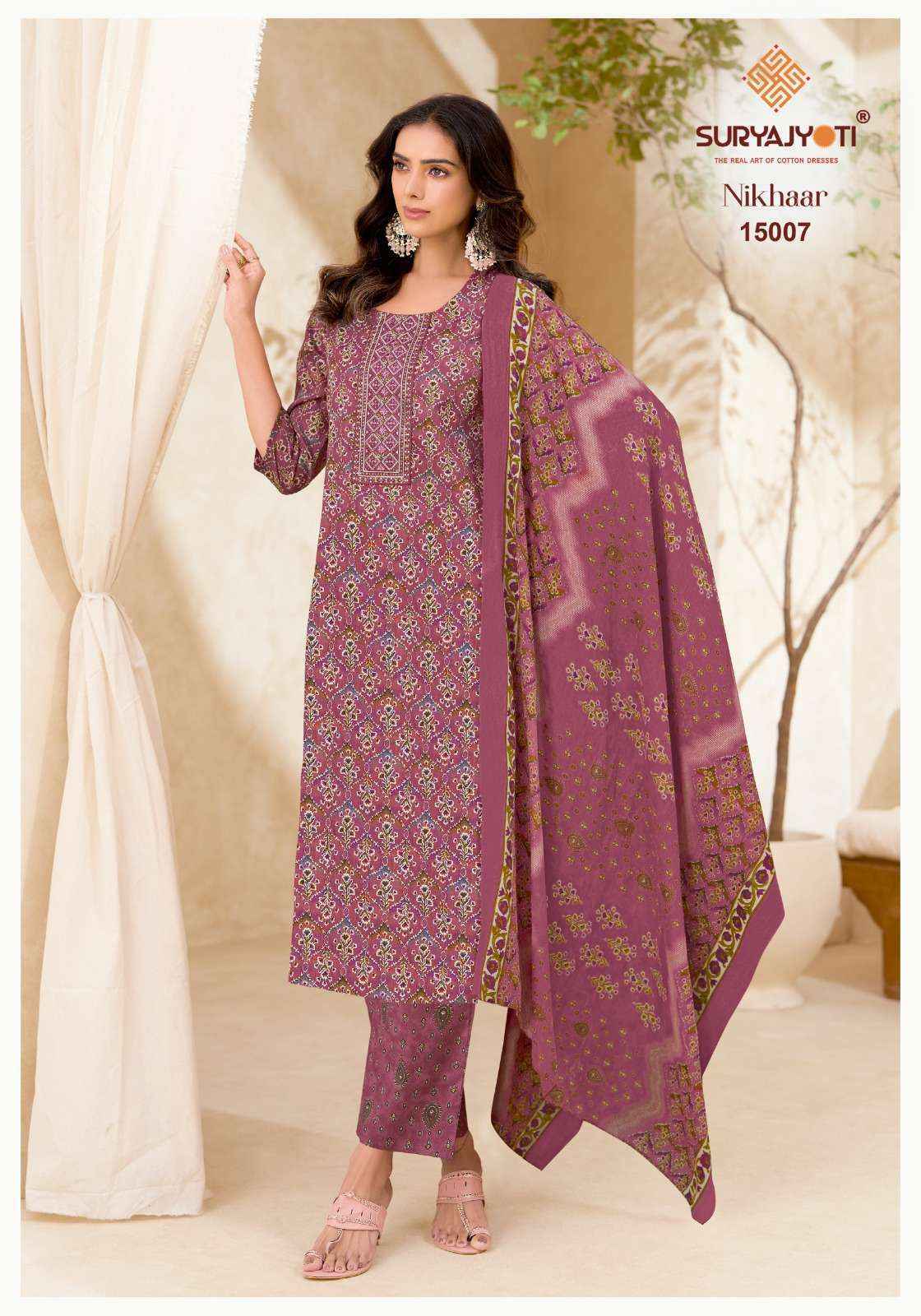 Suryajyoti Nikhaar Vol 15 Readymade Cotton Dress 10 pcs Catalogue