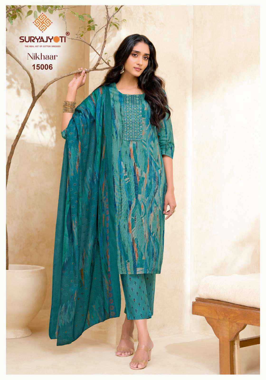 Suryajyoti Nikhaar Vol 15 Readymade Cotton Dress 10 pcs Catalogue