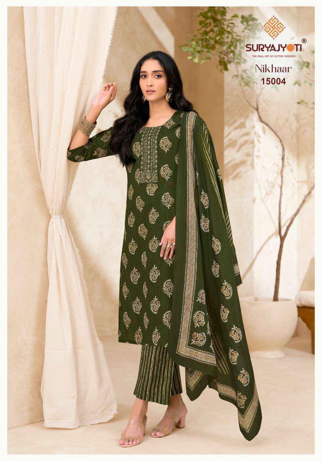 Suryajyoti Nikhaar Vol 15 Readymade Cotton Dress 10 pcs Catalogue