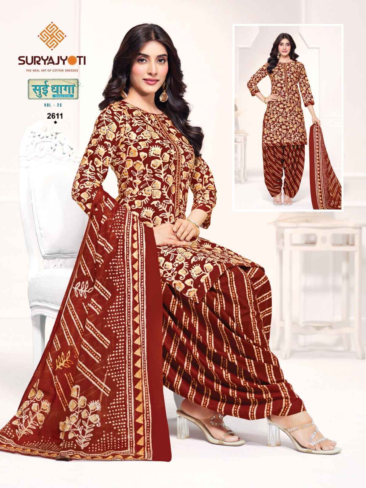 Suryajyoti Sui Dhaga Vol 26 Readymade Cotton Dress 20 Pc Catalouge