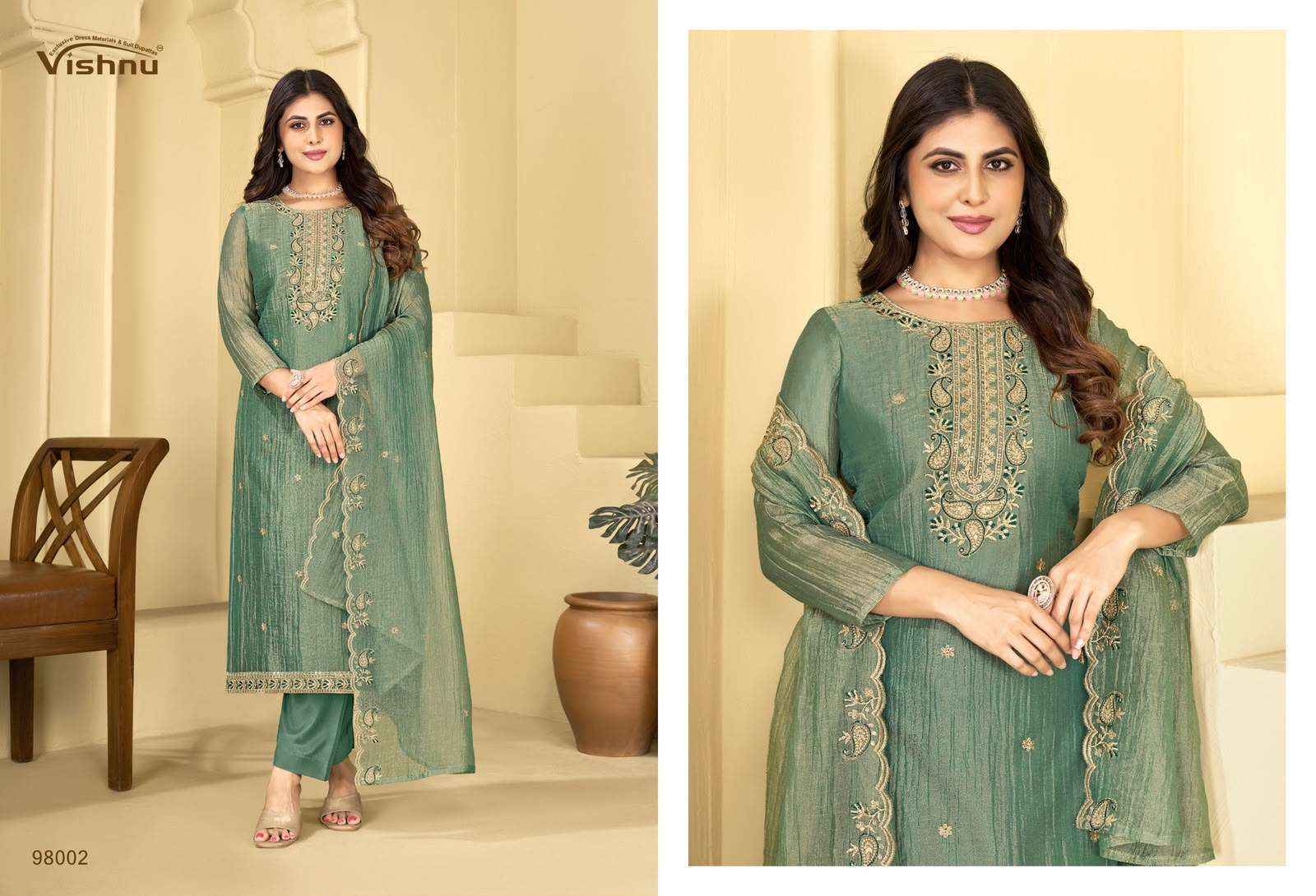 Vishnu Nimisha Silk Dress Material 6 pcs Catalogue