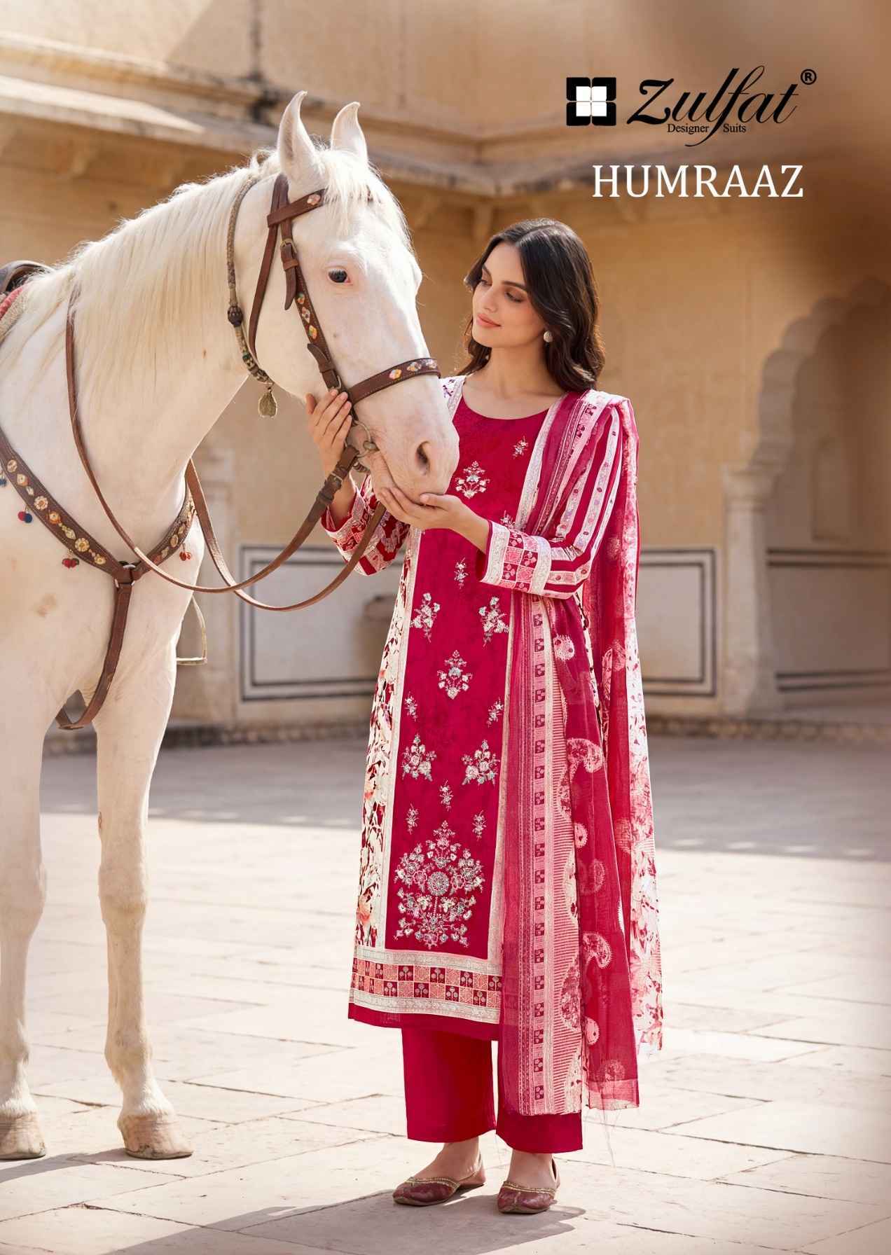 Zulfat Humraaz Jam Cotton Dress Material 6 pcs Catalogue