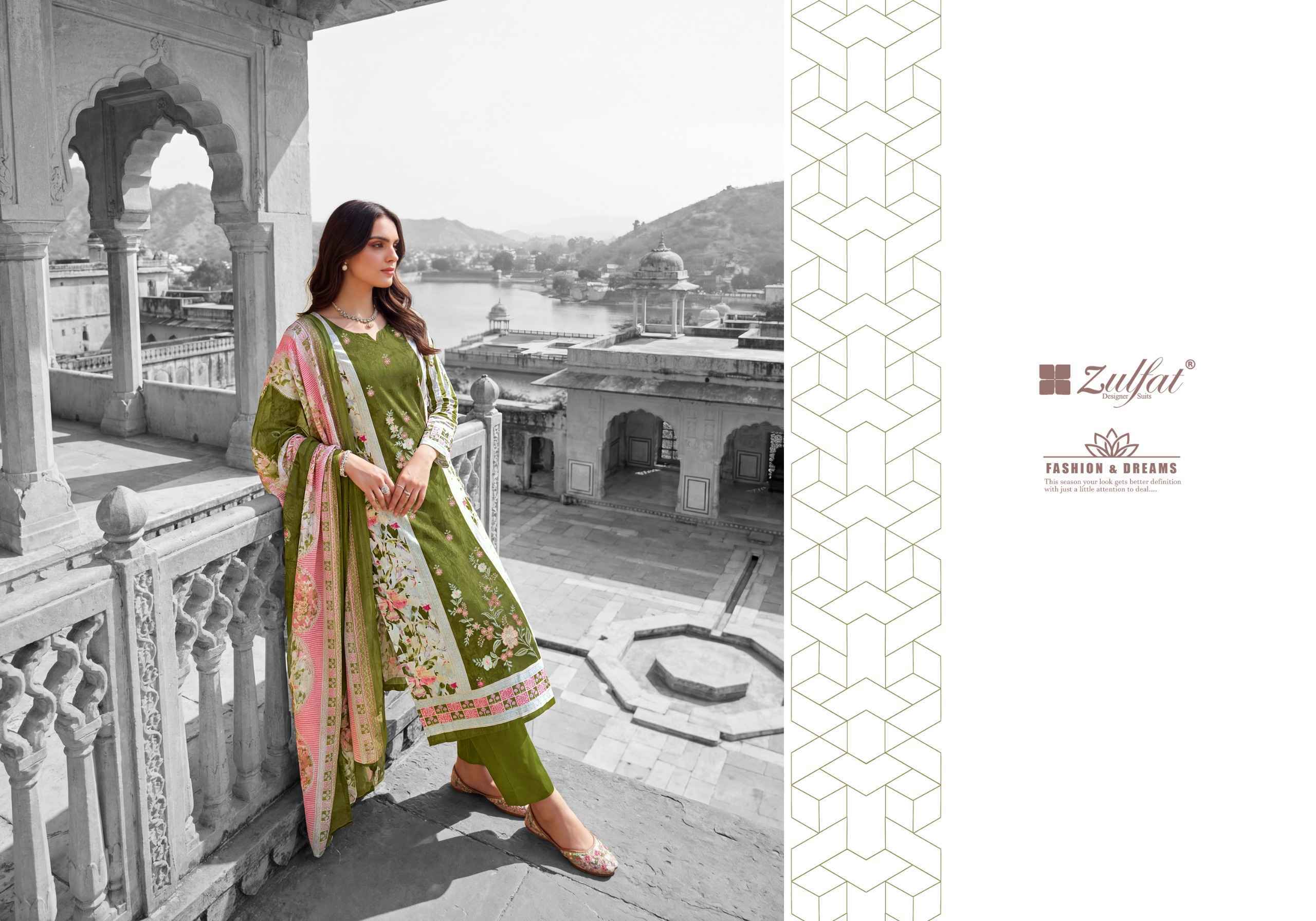 Zulfat Humraaz Jam Cotton Dress Material 6 pcs Catalogue
