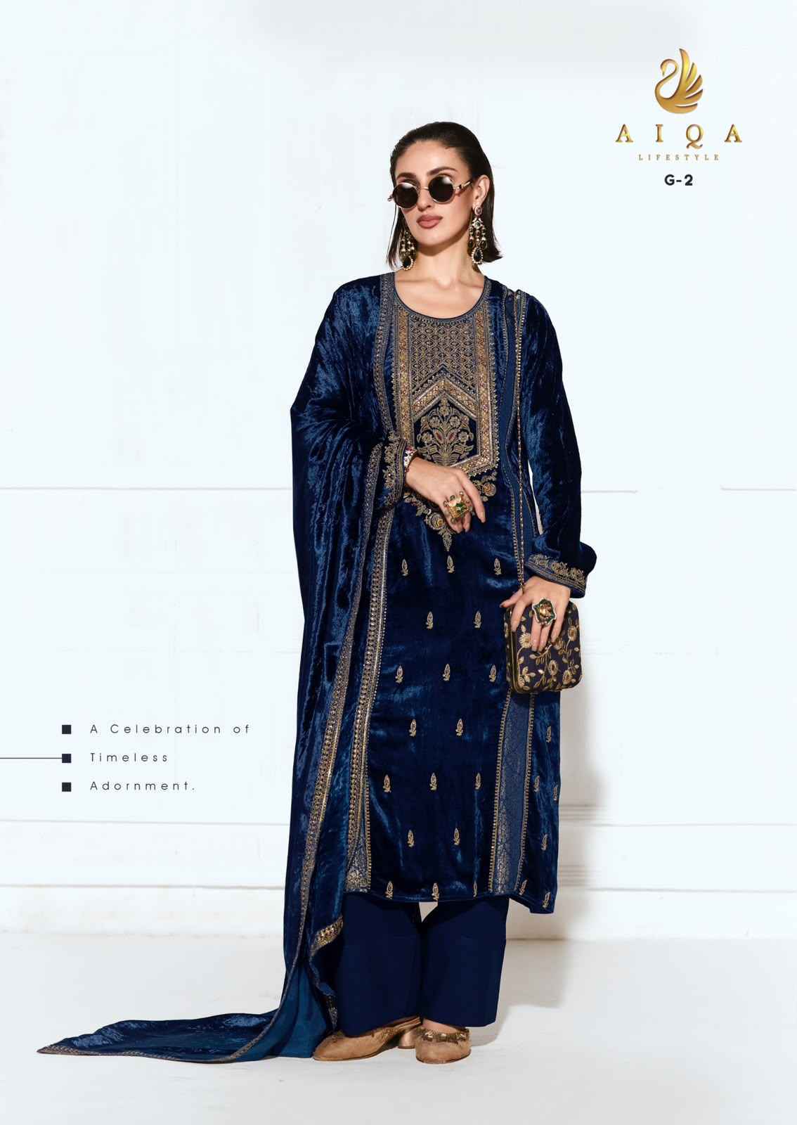Aiqa Rubab Viscose Velvet Dress Material 6 pcs Catalogue