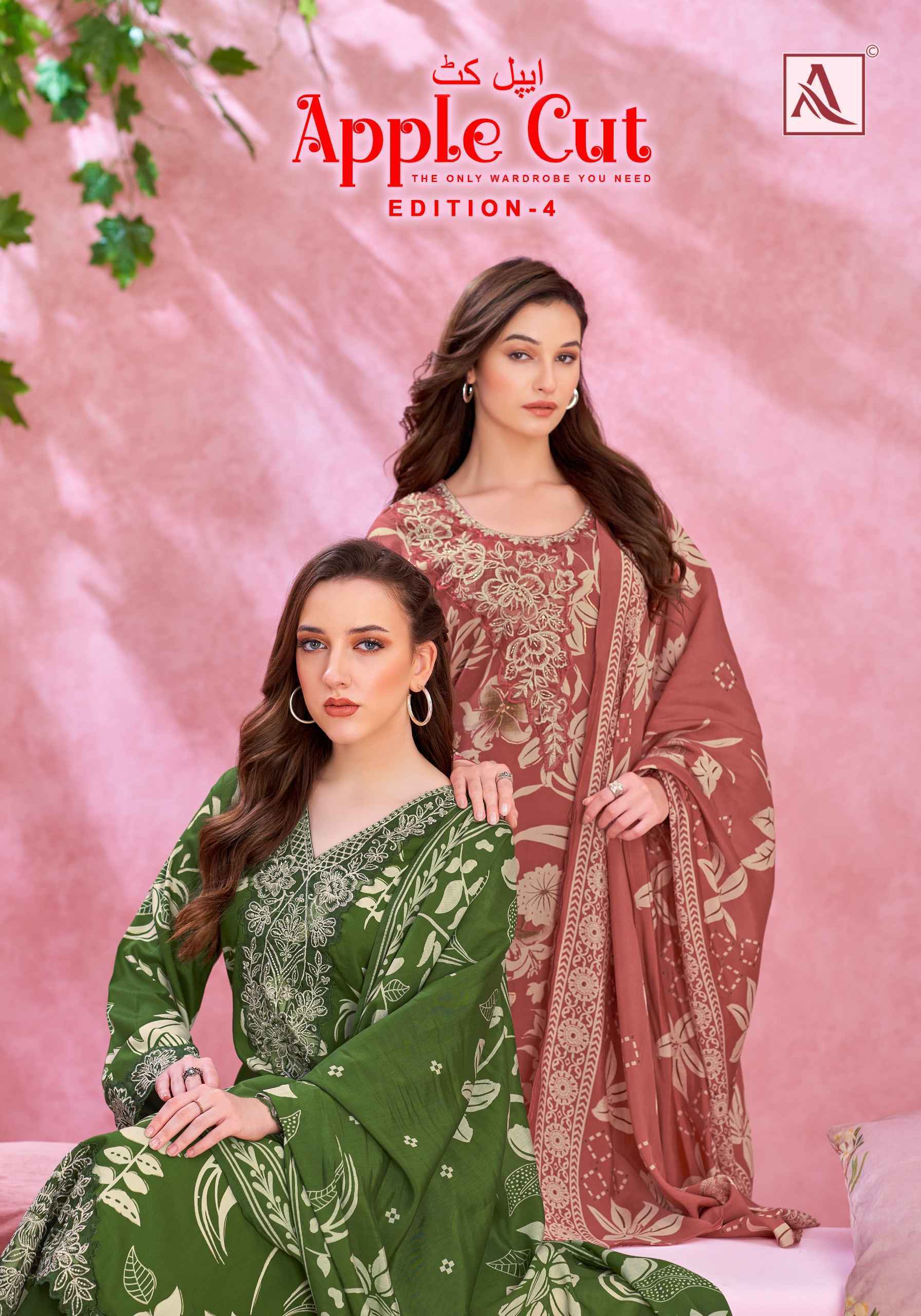 Alok Apple Cut Black Edition 4 Viscose Reyon Dress Material 6 pcs Catalogue