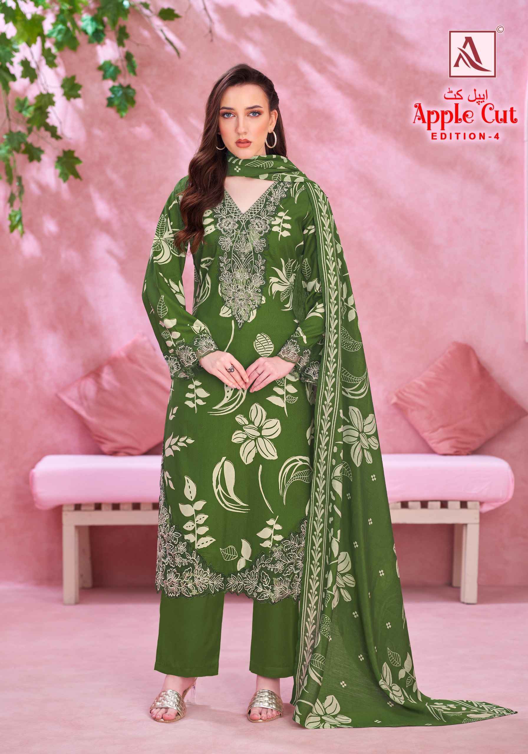 Alok Apple Cut Black Edition 4 Viscose Reyon Dress Material 6 pcs Catalogue