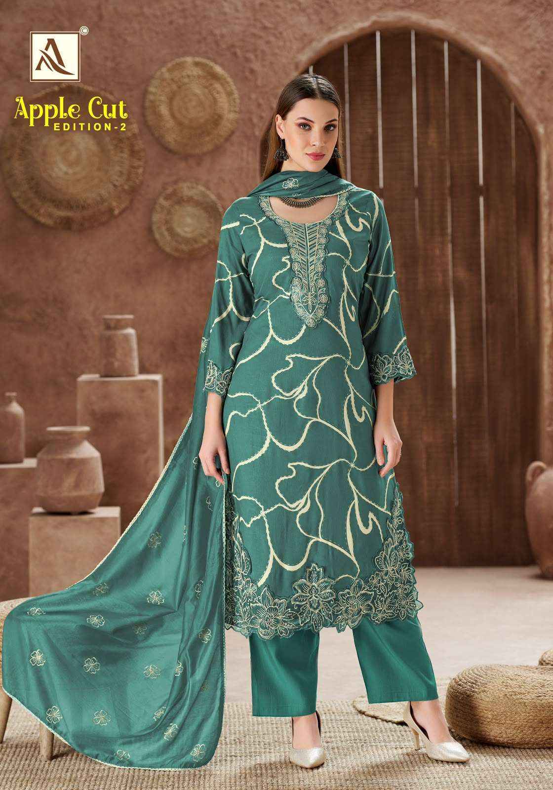 Alok Apple Cut Edition 2 Viscose Dress Material 6 pcs Catalogue