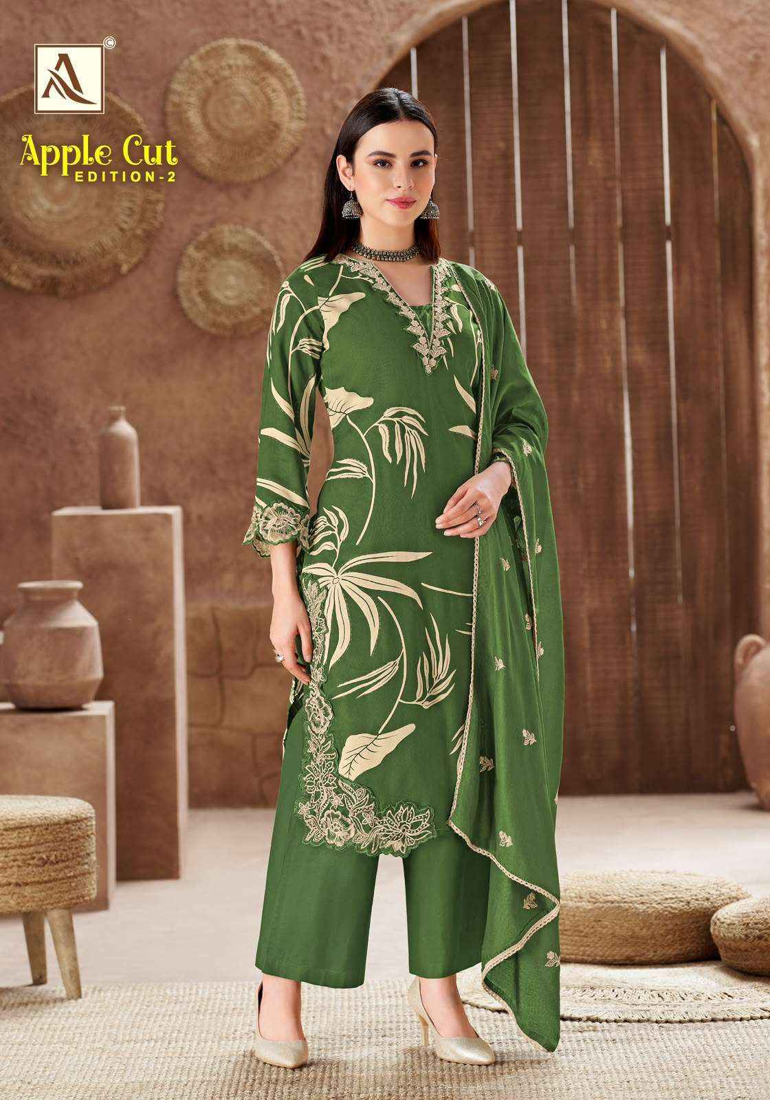 Alok Apple Cut Edition 2 Viscose Dress Material 6 pcs Catalogue