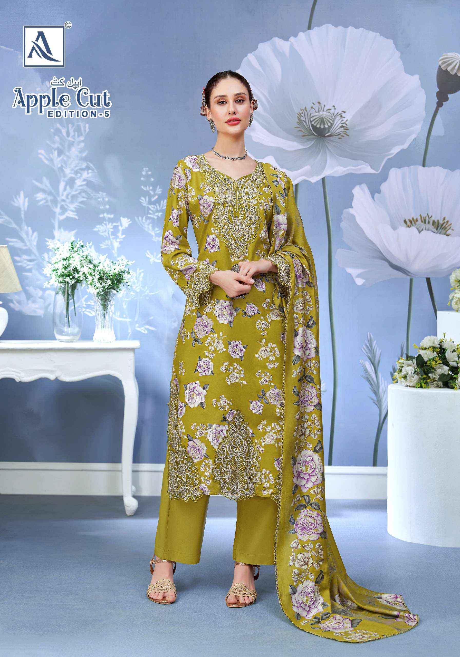 Alok Apple Cut Edition 5 Viscose Dress Material 6 pcs Catalogue