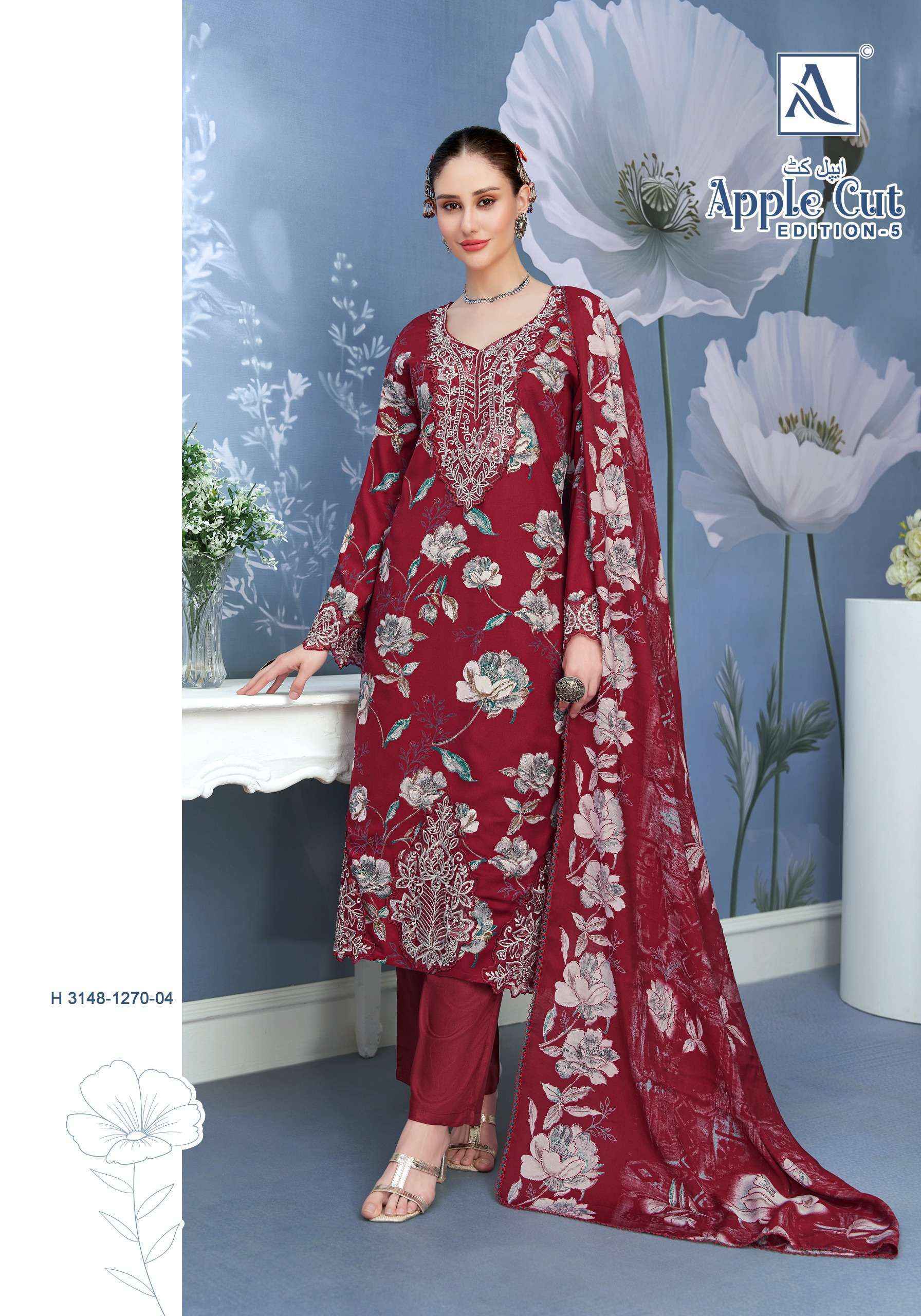 Alok Apple Cut Edition 5 Viscose Dress Material 6 pcs Catalogue