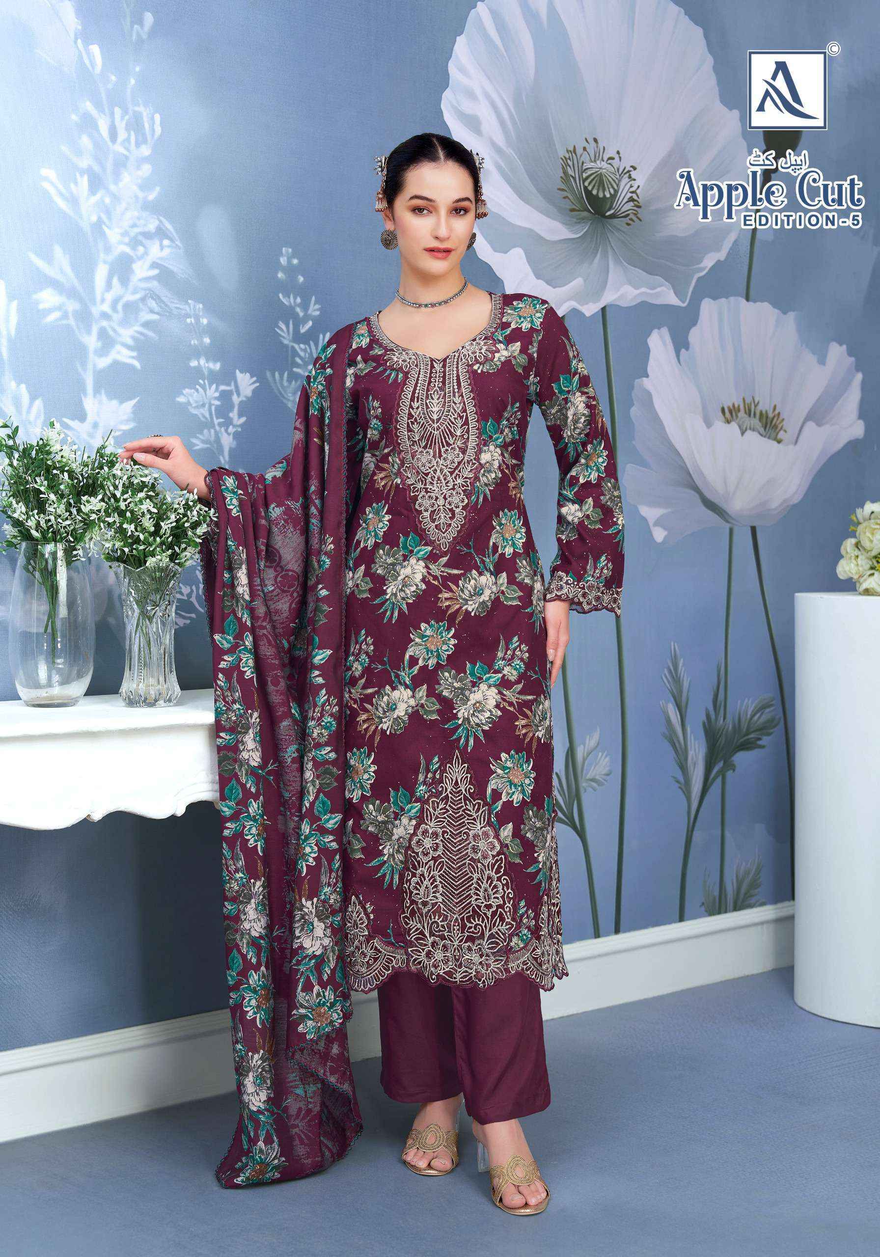 Alok Apple Cut Edition 5 Viscose Dress Material 6 pcs Catalogue