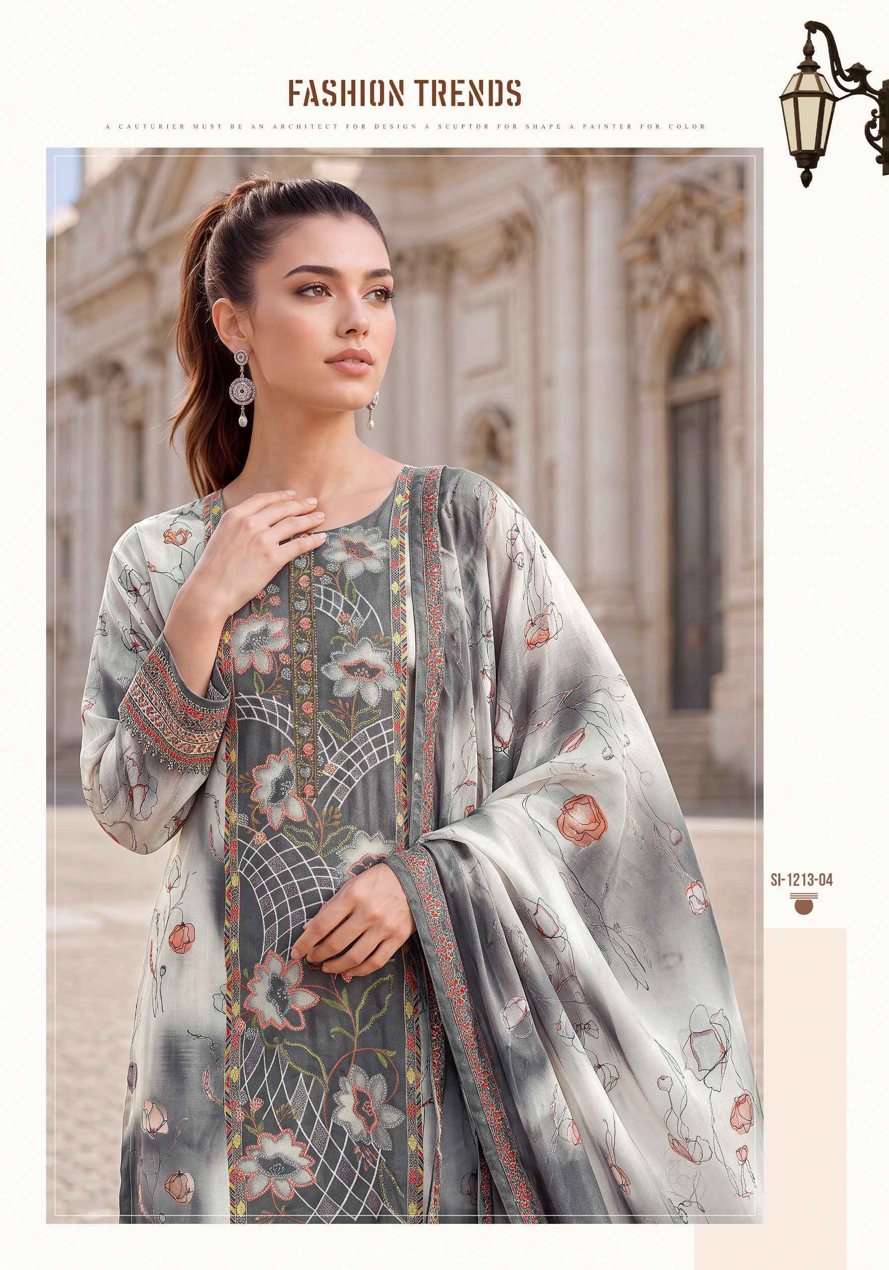 Alok Aveline Viscose Maslin Dress Material 6 pcs Catalogue