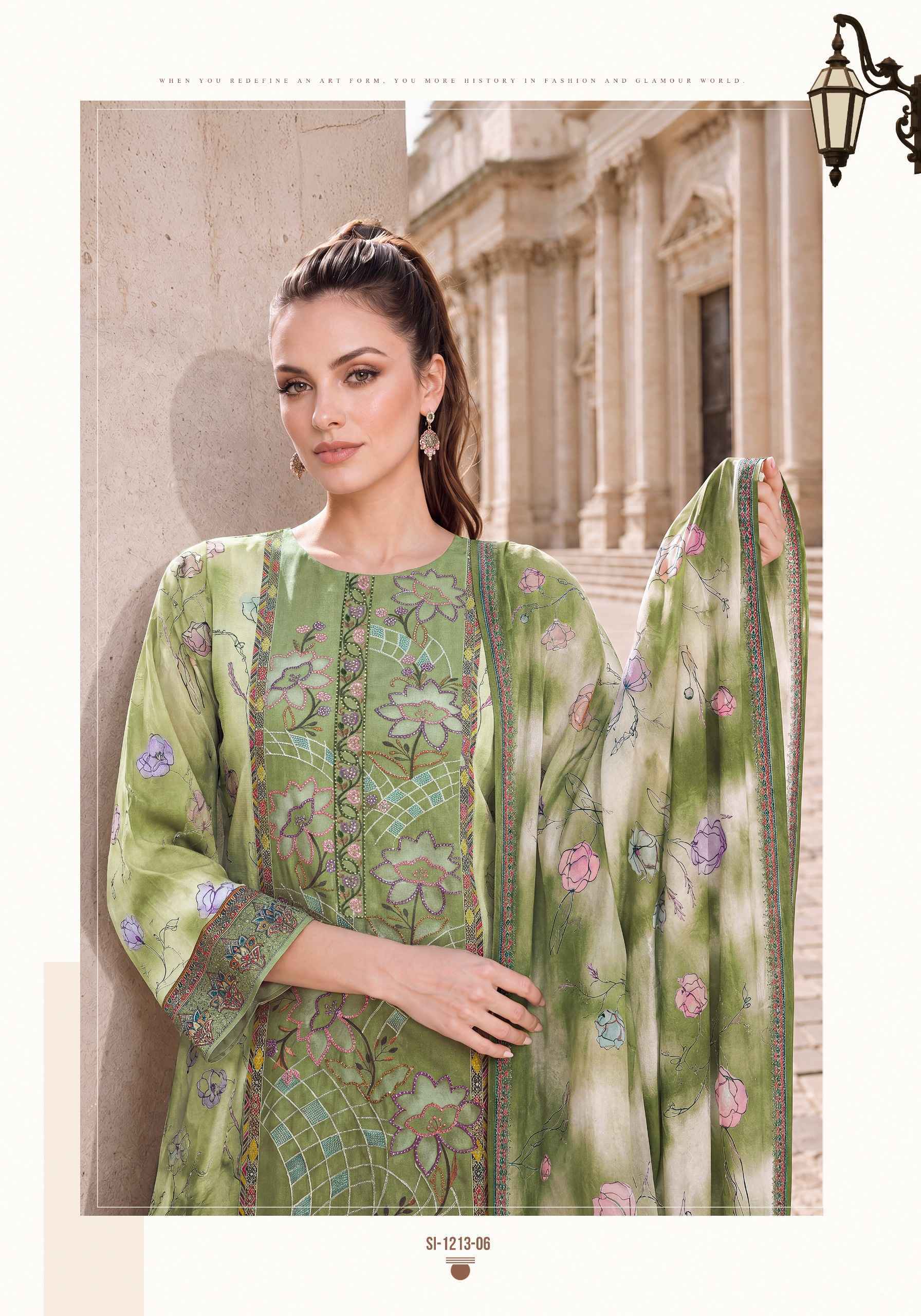 Alok Aveline Viscose Maslin Dress Material 6 pcs Catalogue