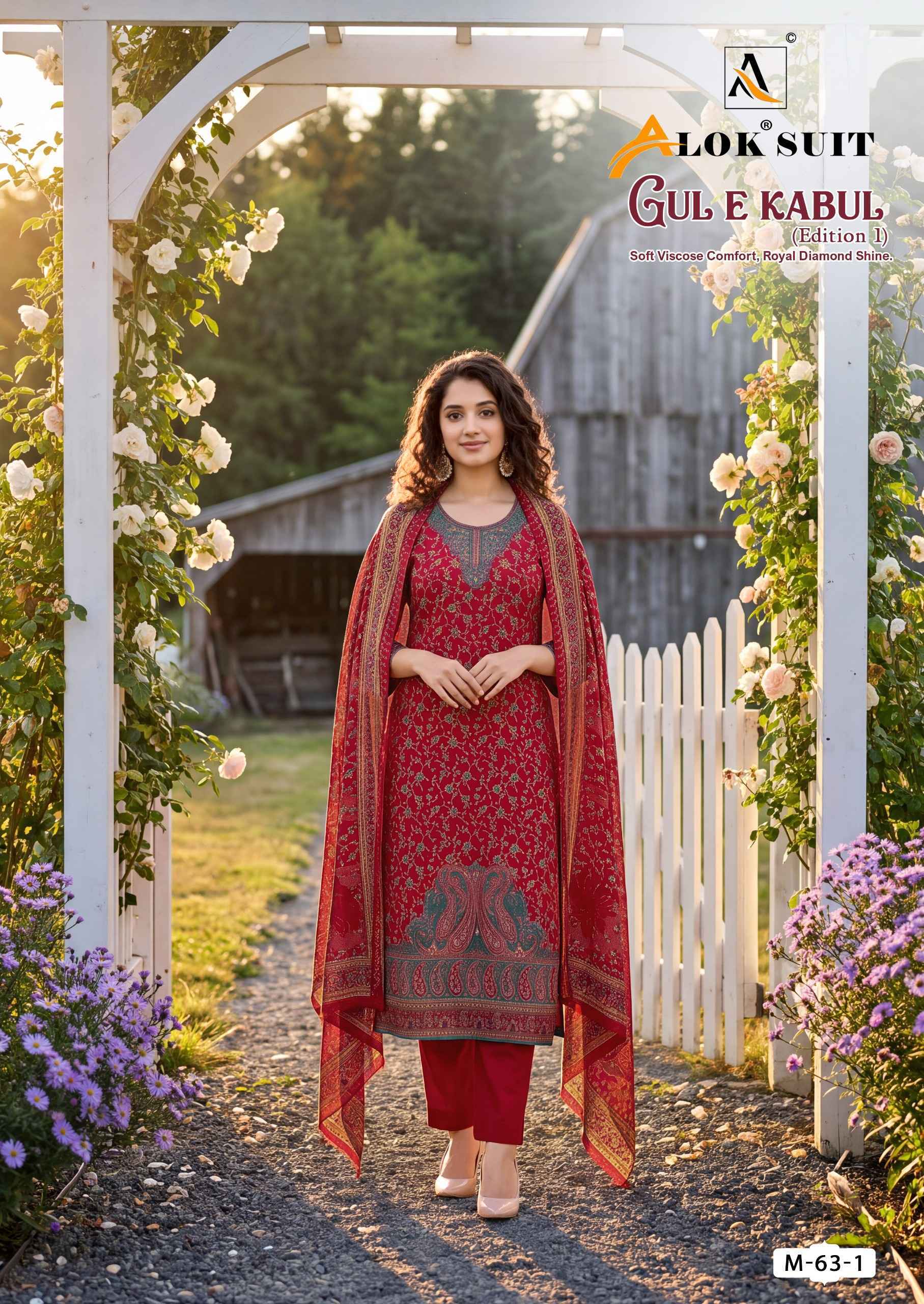 Alok Gul E Kabul Edition 1 Viscose Dress Material 6 pcs Catalogue