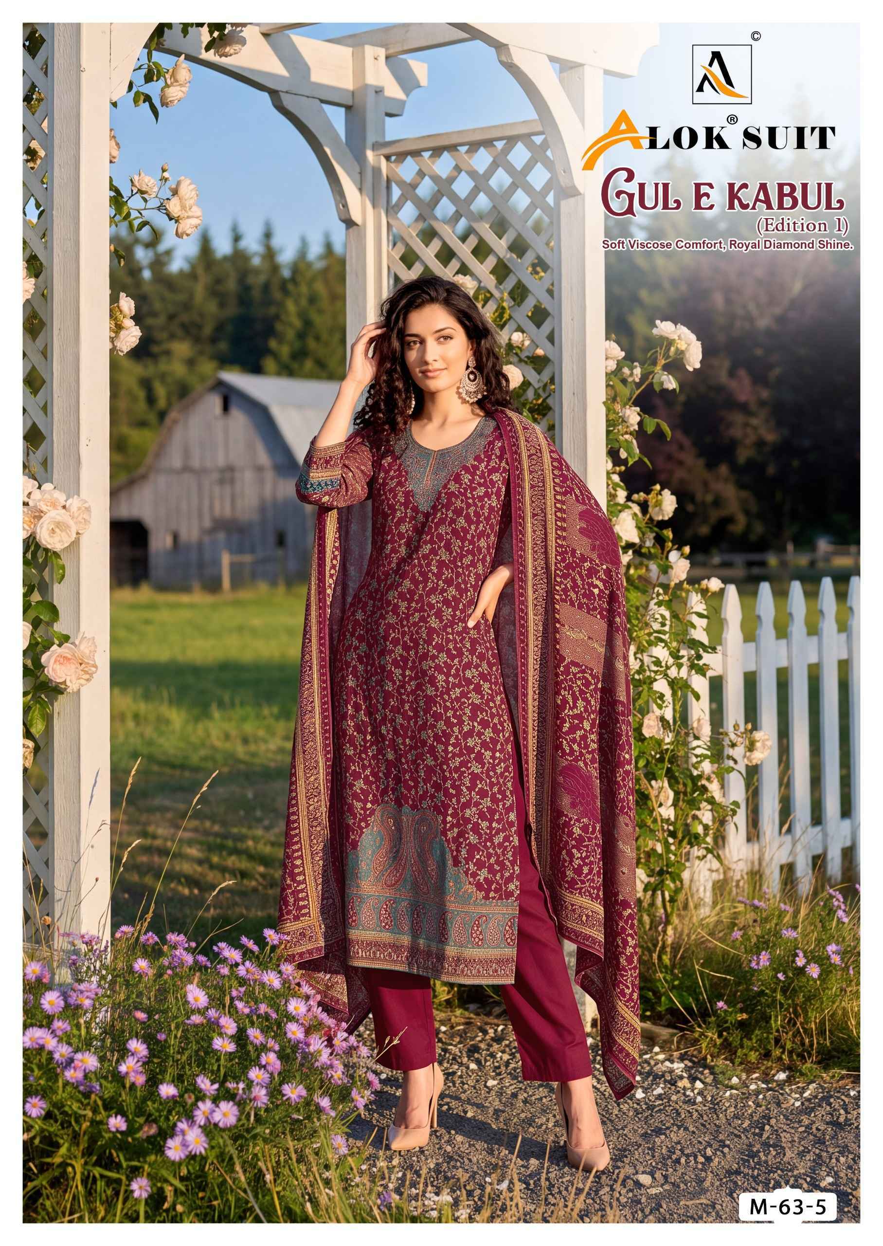 Alok Gul E Kabul Edition 1 Viscose Dress Material 6 pcs Catalogue