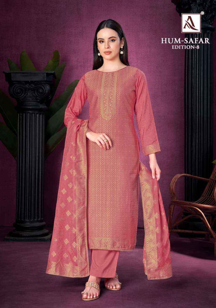Alok Hum-Safar Edition 8 Viscose Maslin Dress Material 6 pcs Catalogue
