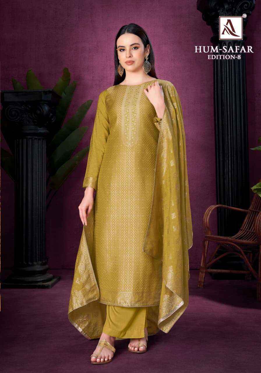 Alok Hum-Safar Edition 8 Viscose Maslin Dress Material 6 pcs Catalogue