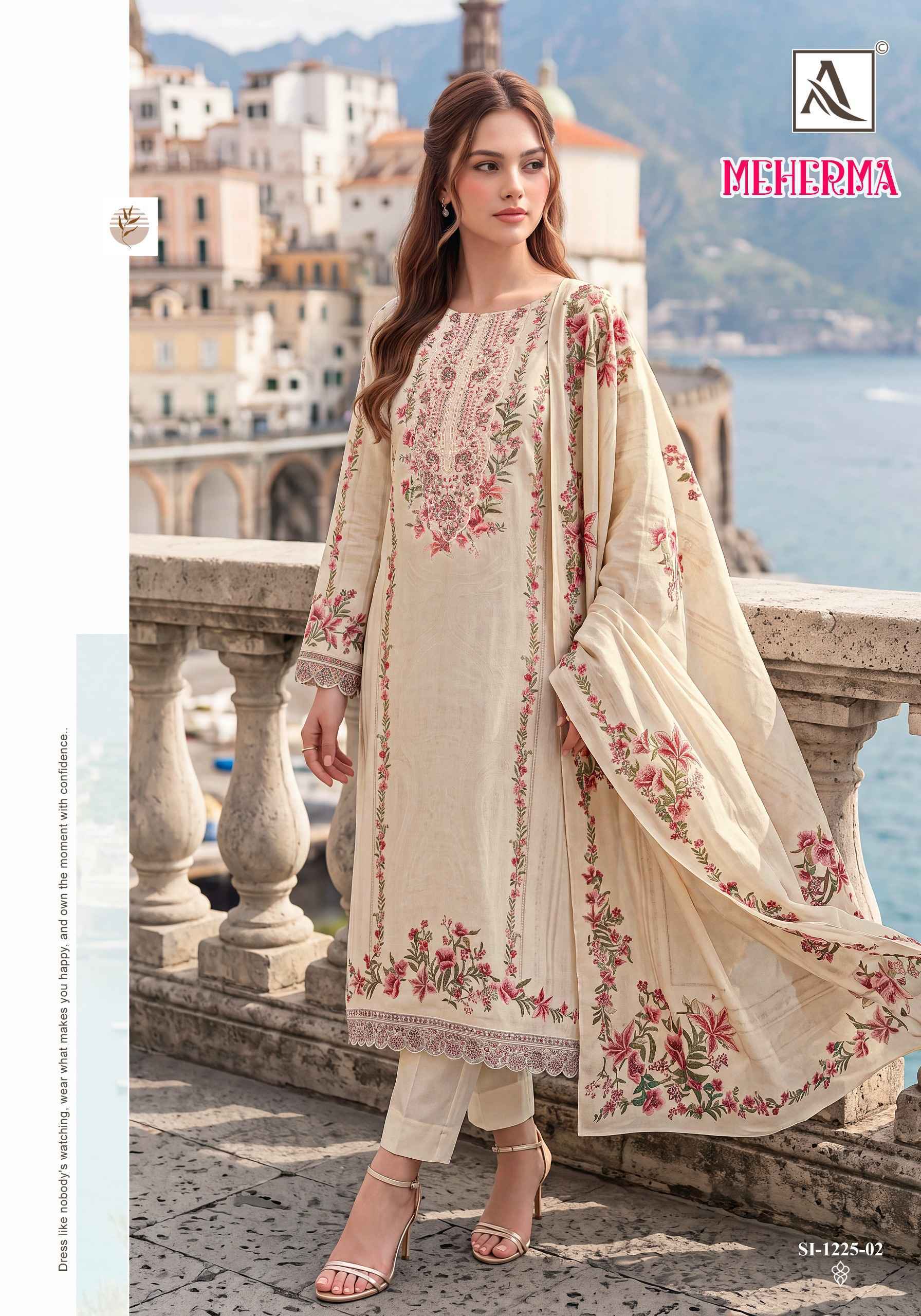 Alok Meherma Viscose Maslin Dress Material 4 pcs Catalogue
