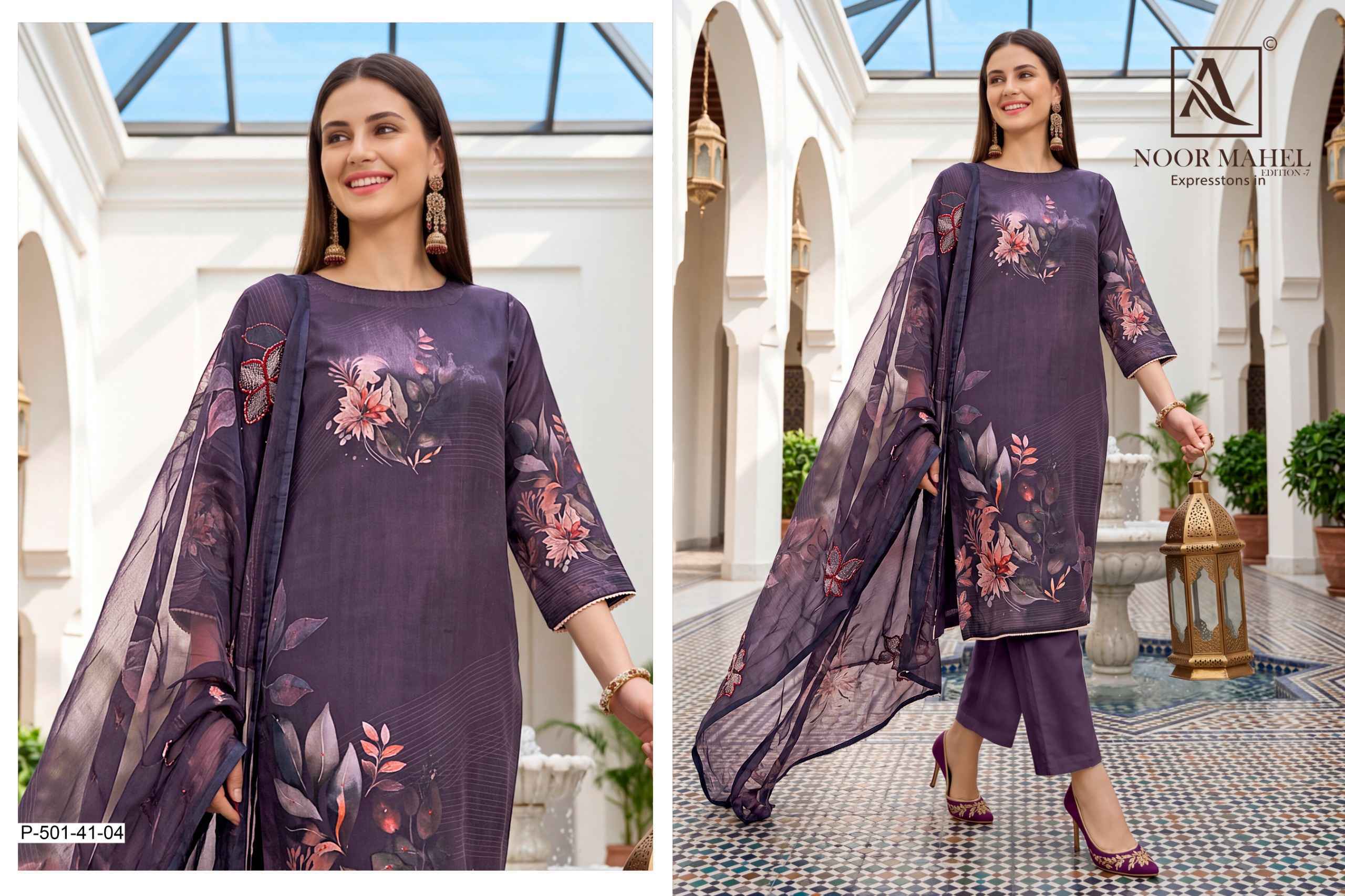 Alok Noor Mahel Edition 7 Viscose Dress Material 4 pcs Catalogue
