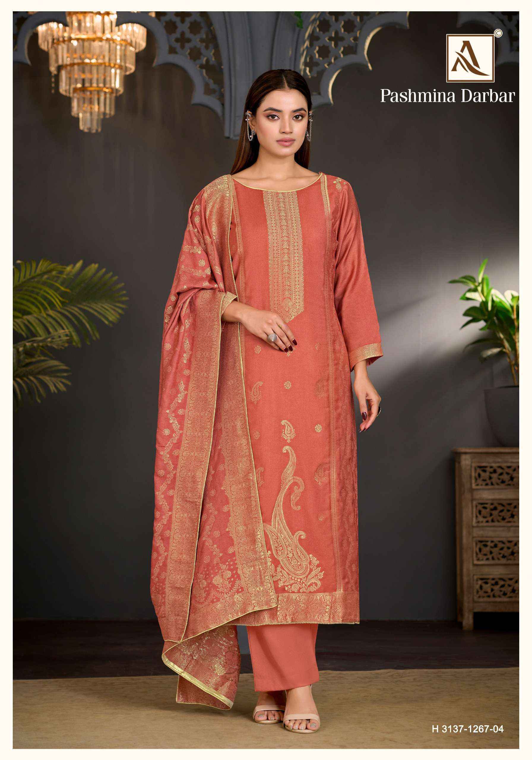 Alok Pashmina Darbar Pashmina Dress Material 6 pcs Catalogue