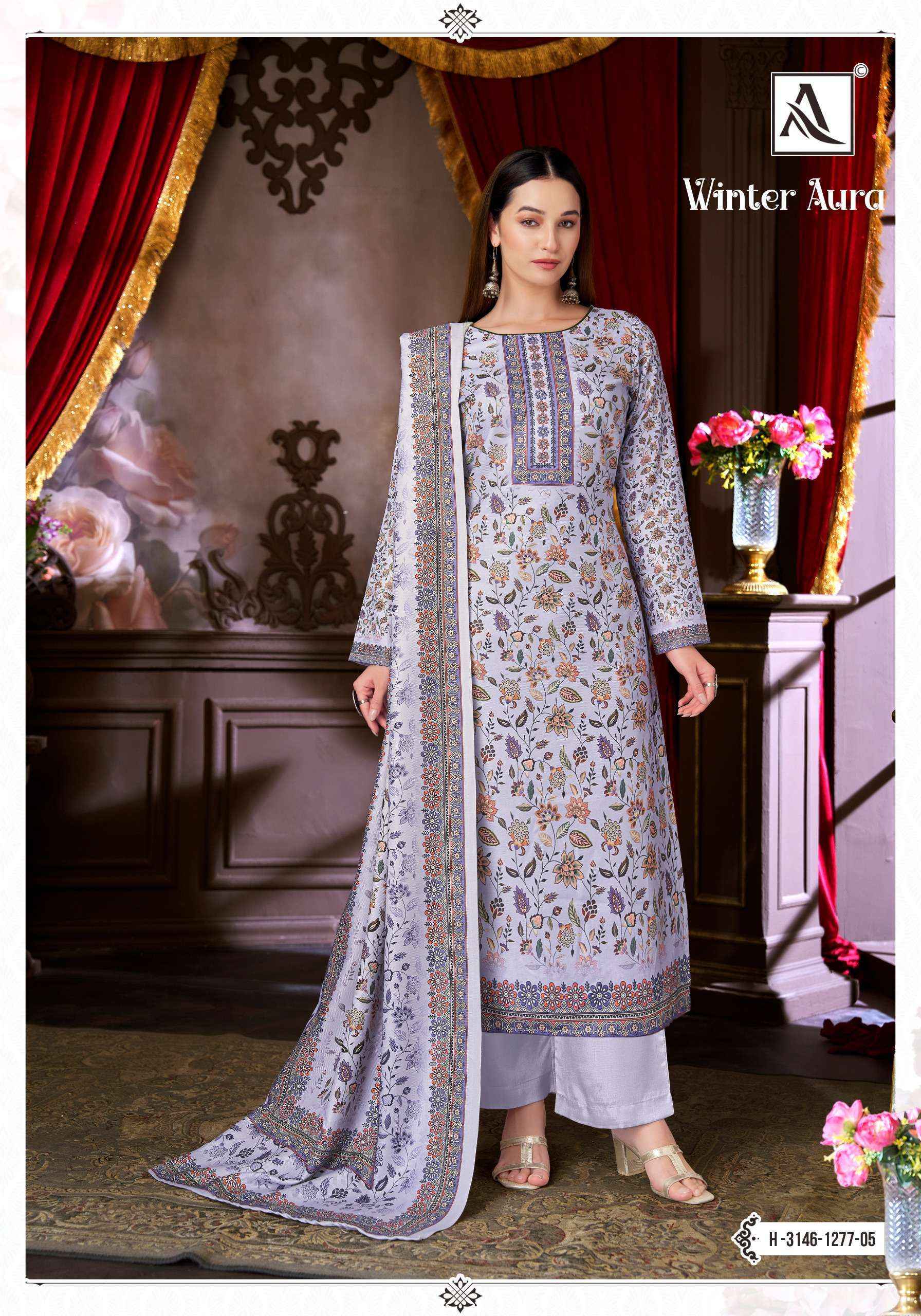 Alok Winter Aura Pashmina Dress Material 6 pcs Catalogue