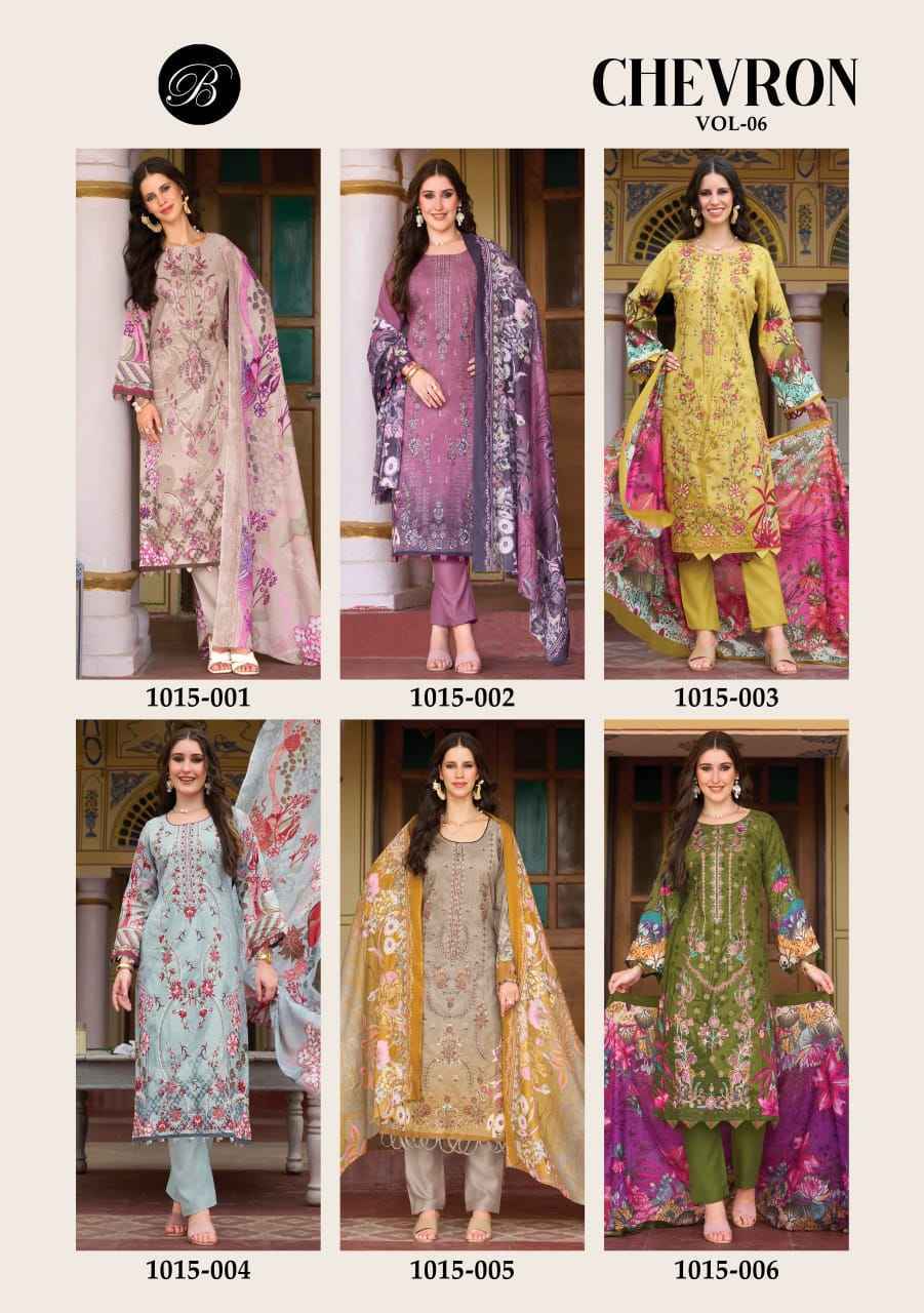 Belliza Chevron Vol 6 Cotton Dress Material 6 pcs Catalogue