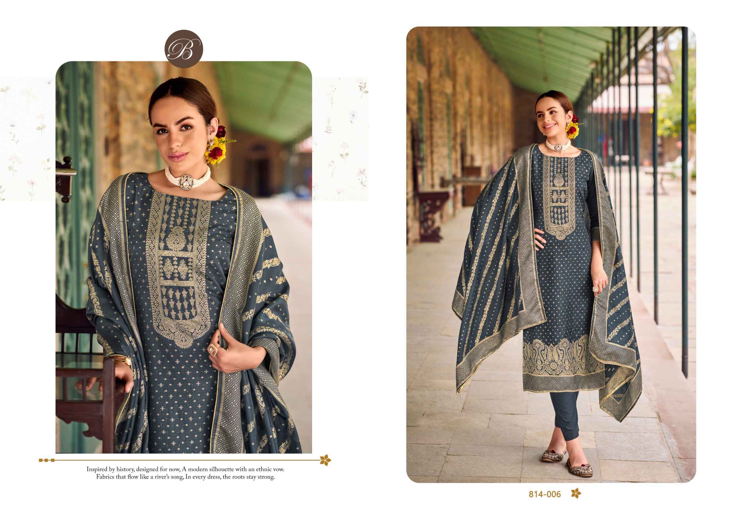 Belliza Pankhuri Viscose Dress Material 6 pcs Catalogue