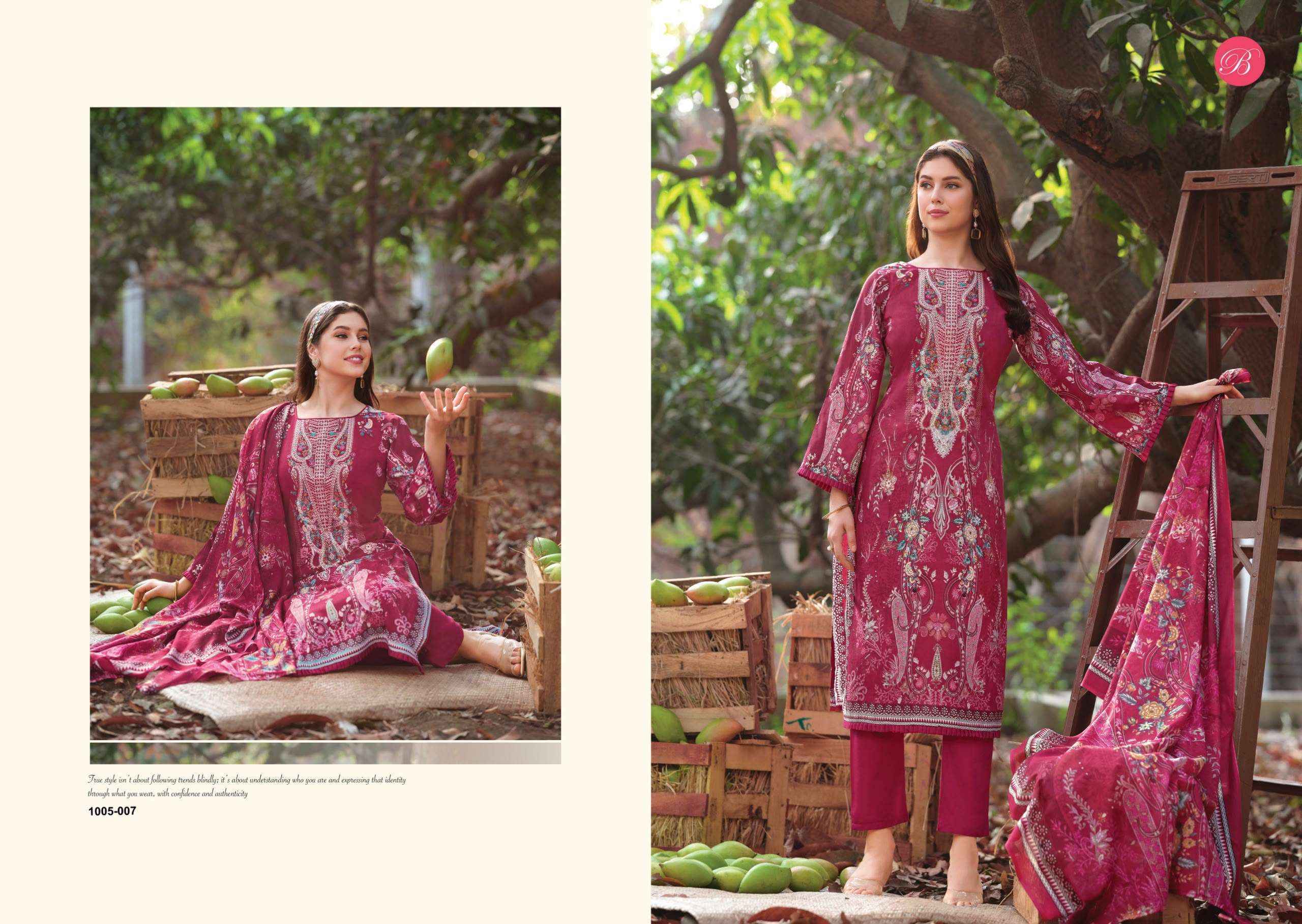 Belliza Riwayat Vol 20 Viscose Rayon Dress Material 8 pcs Catalogue