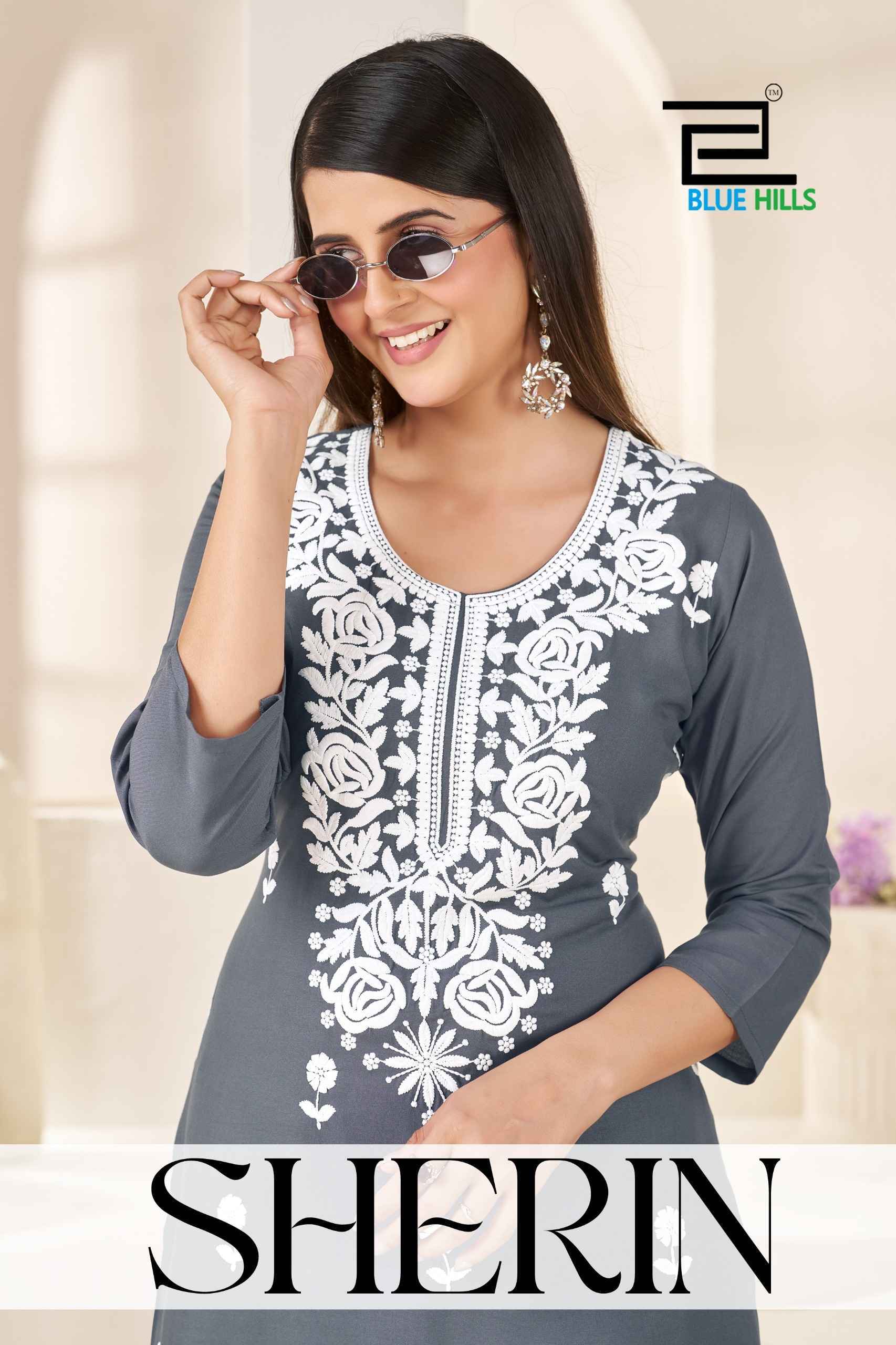 Blue Hills Sherin Rayon Kurti With Plazzo 4 pcs Catalogue
