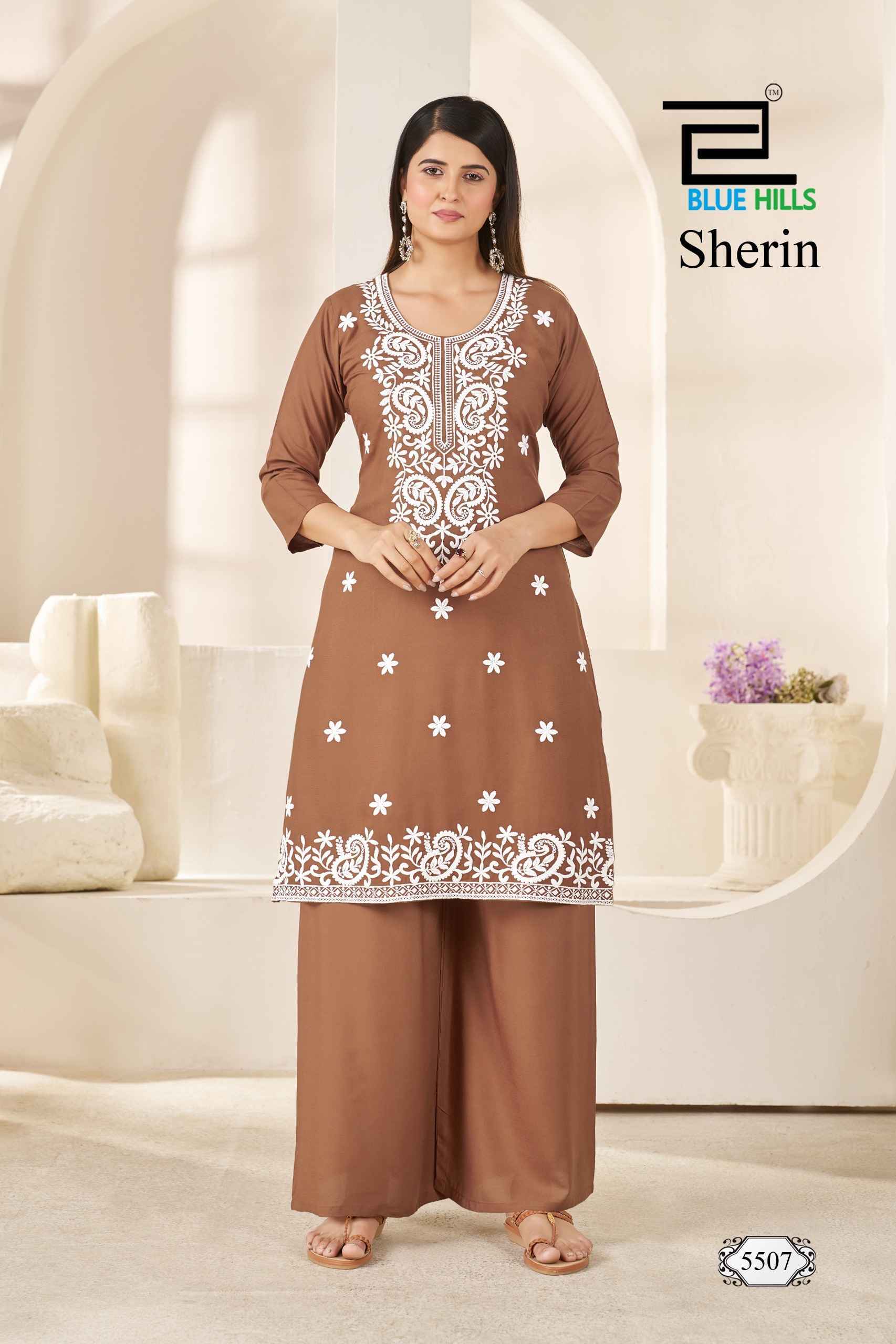 Blue Hills Sherin Rayon Kurti With Plazzo 4 pcs Catalogue