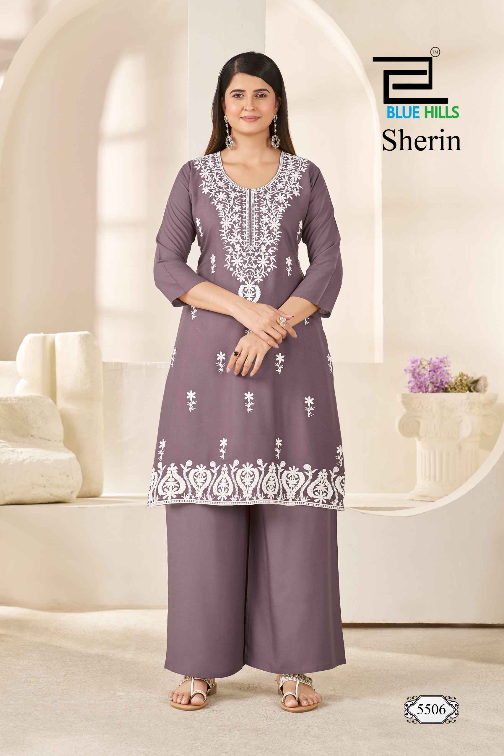 Blue Hills Sherin Rayon Kurti With Plazzo 4 pcs Catalogue