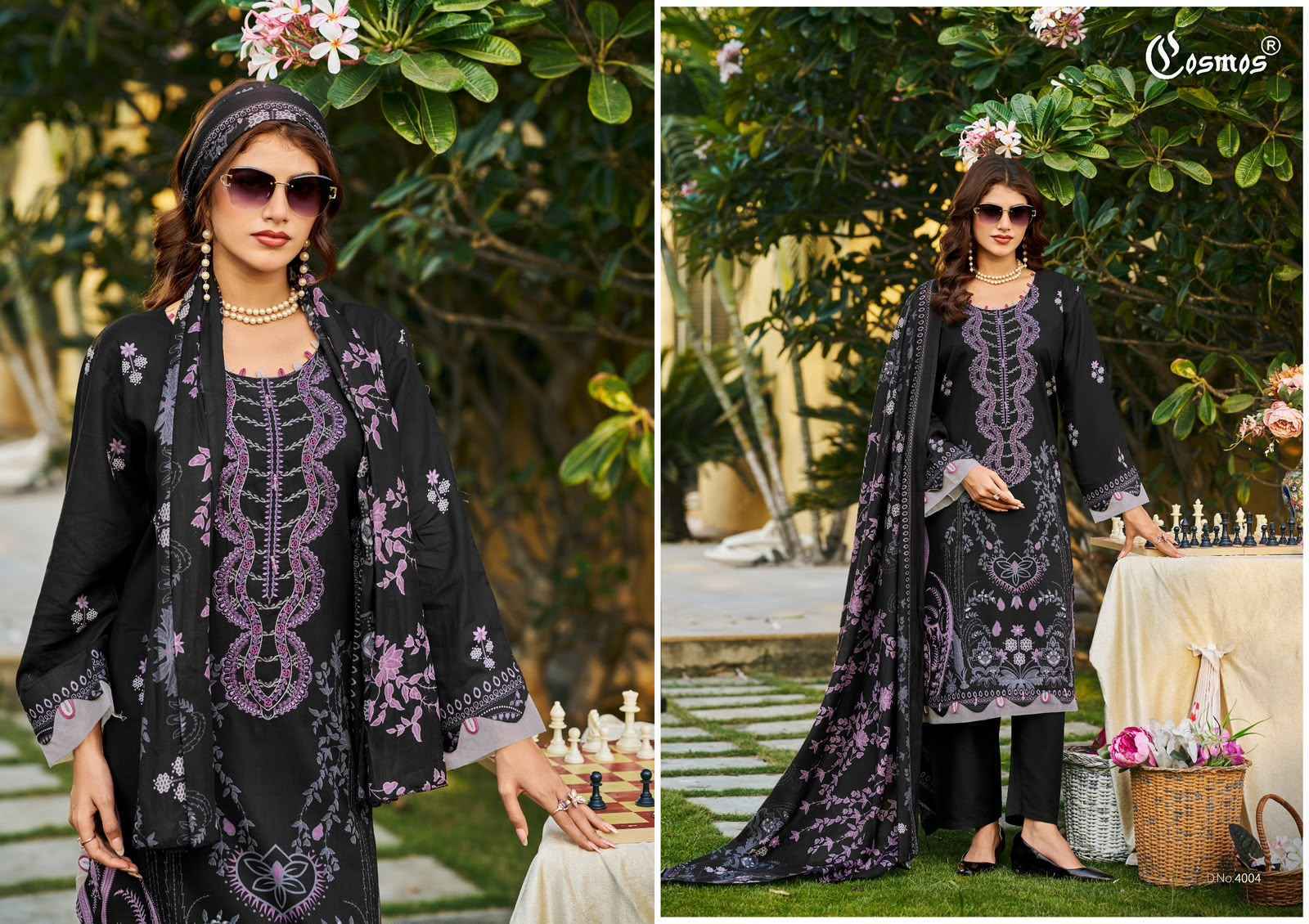 Cosmos Bliss Lawn Vol 4 Lawn Cotton Dress Material 8 pcs Catalogue