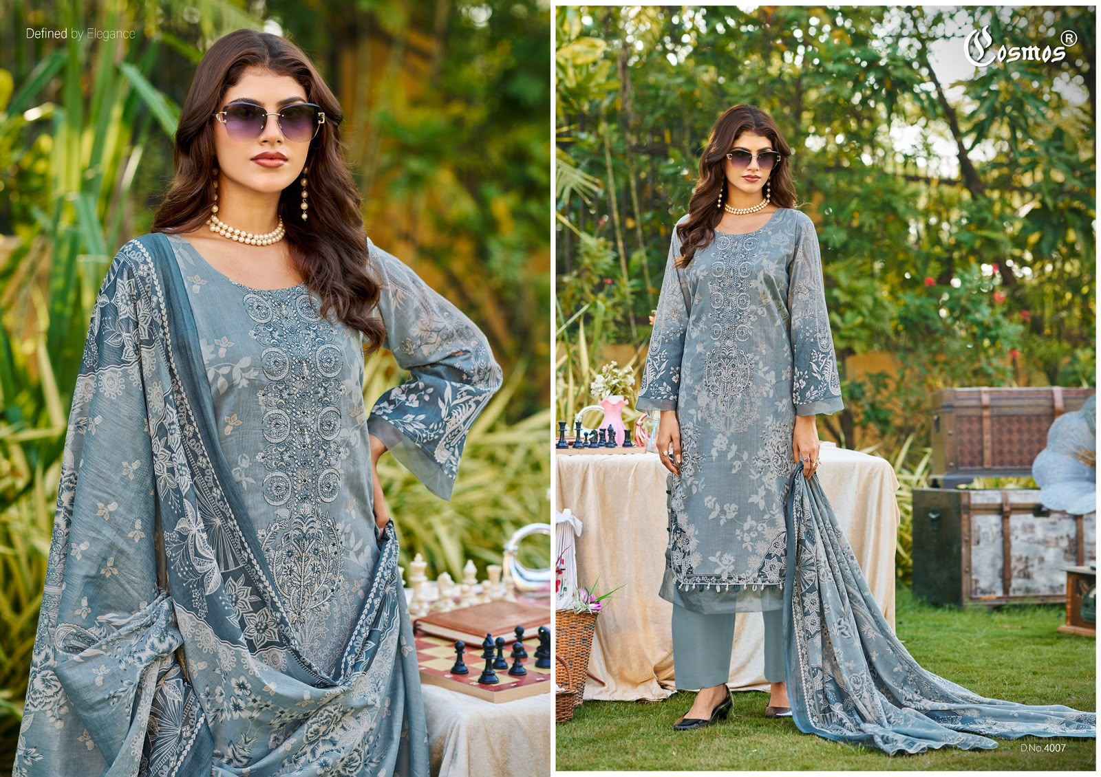 Cosmos Bliss Lawn Vol 4 Lawn Cotton Dress Material 8 pcs Catalogue